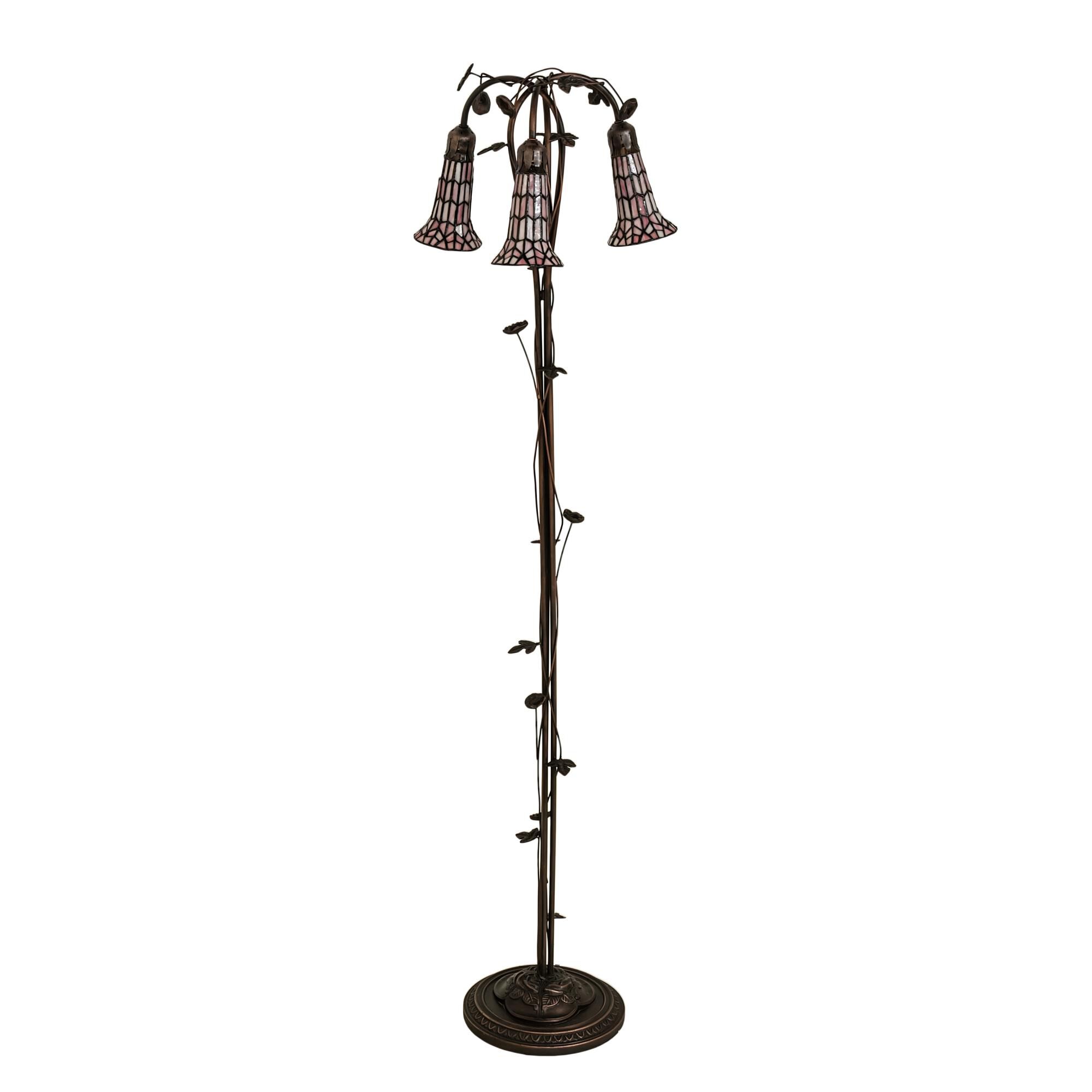 Stained Glass Pond Lily 58 Inch Floor Lamp by Meyda Lighting