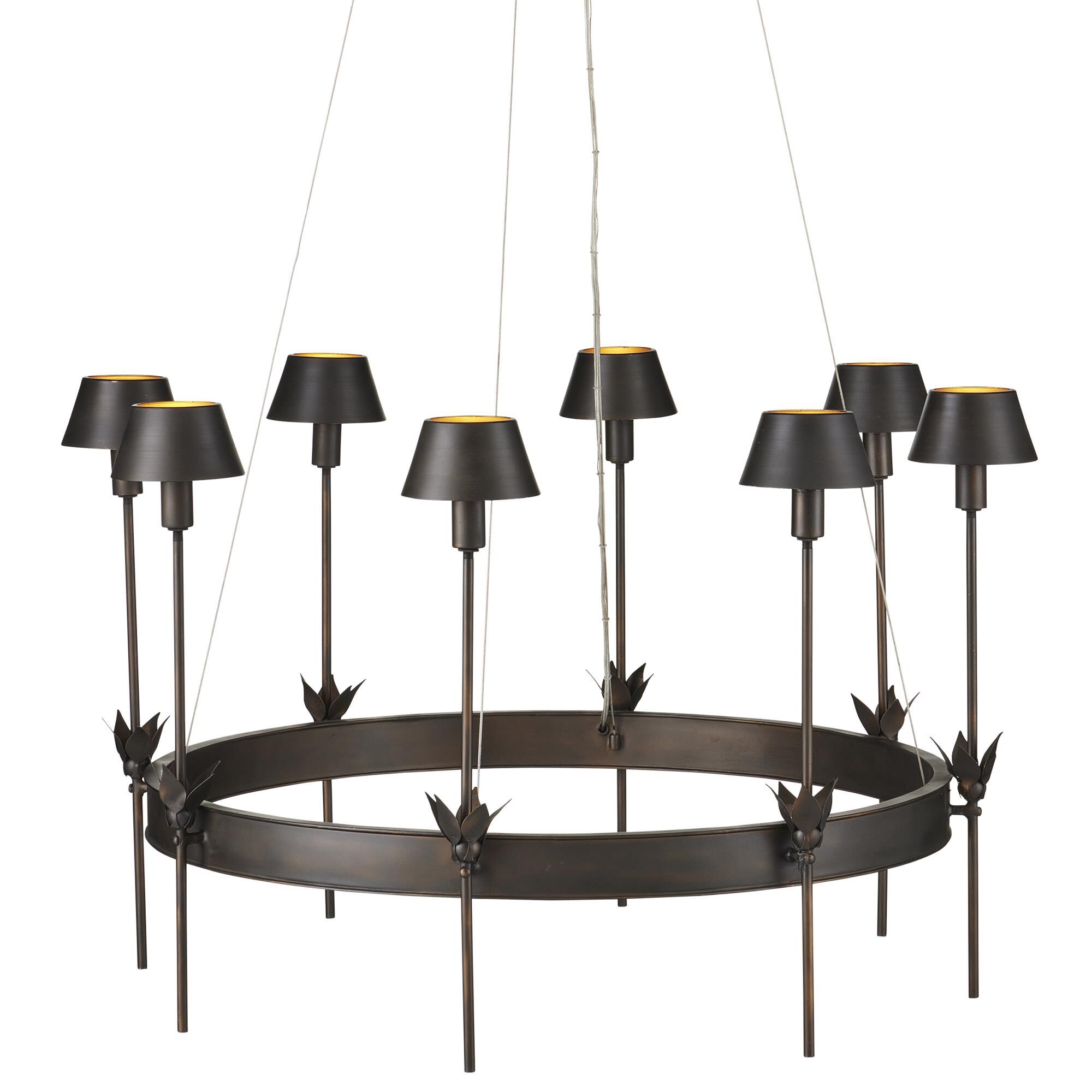 Coterie 36 Inch 8 Light LED Chandelier by Currey and Company