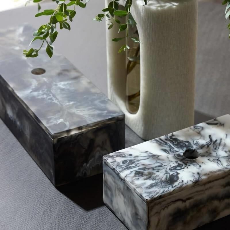 Shown in Black and White finish