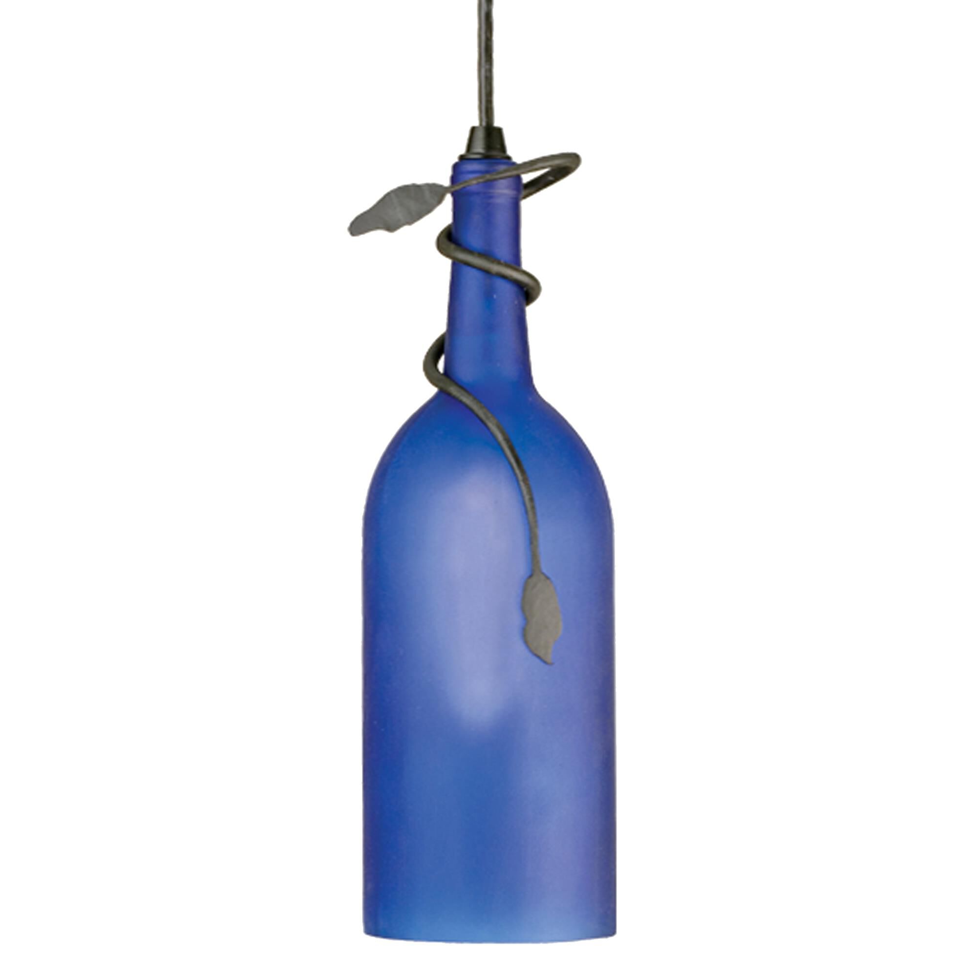 Tuscan Vineyard Frosted Blue 5 Inch LED Mini Pendant by Meyda Lighting