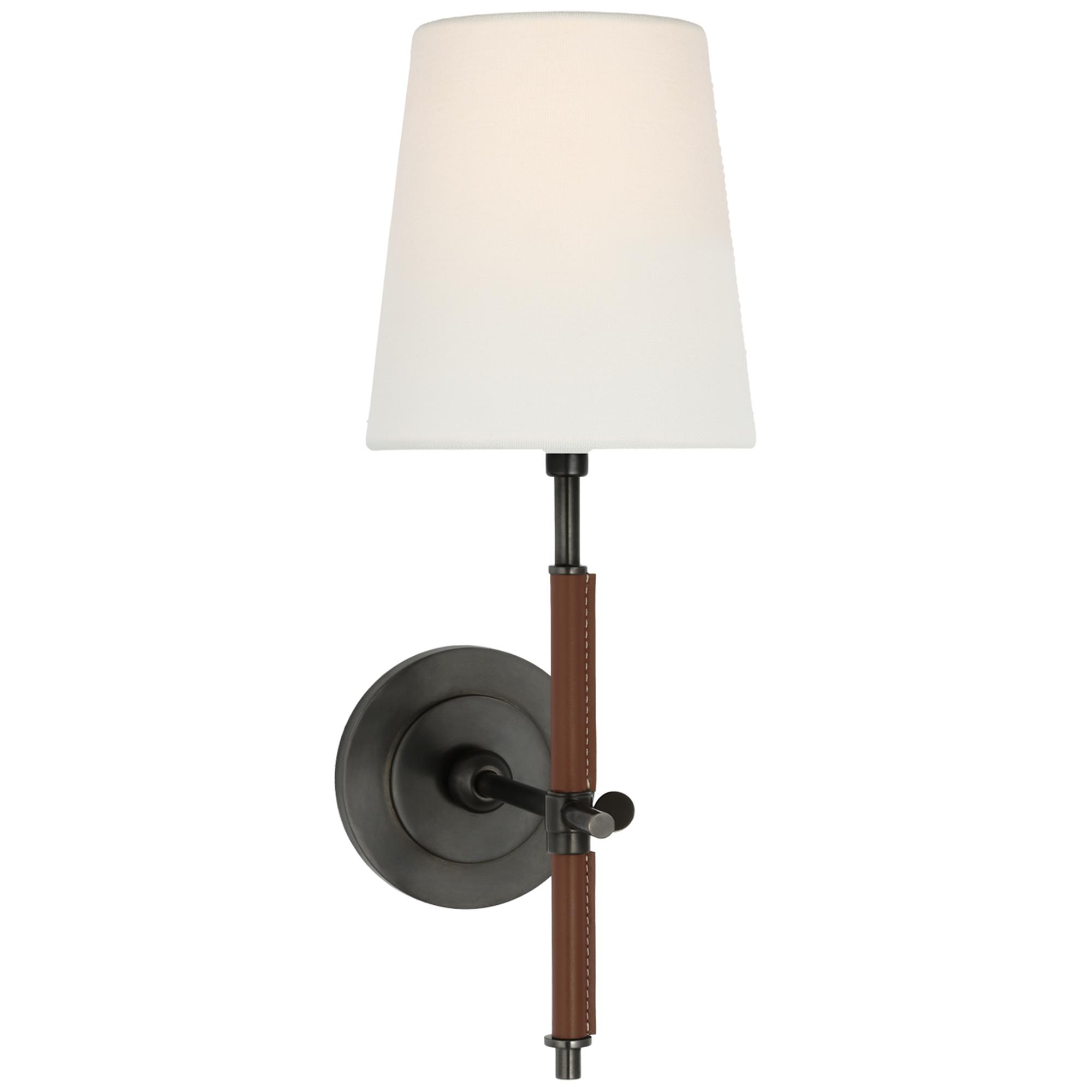 Shown in Bronze and Saddle Leather finish