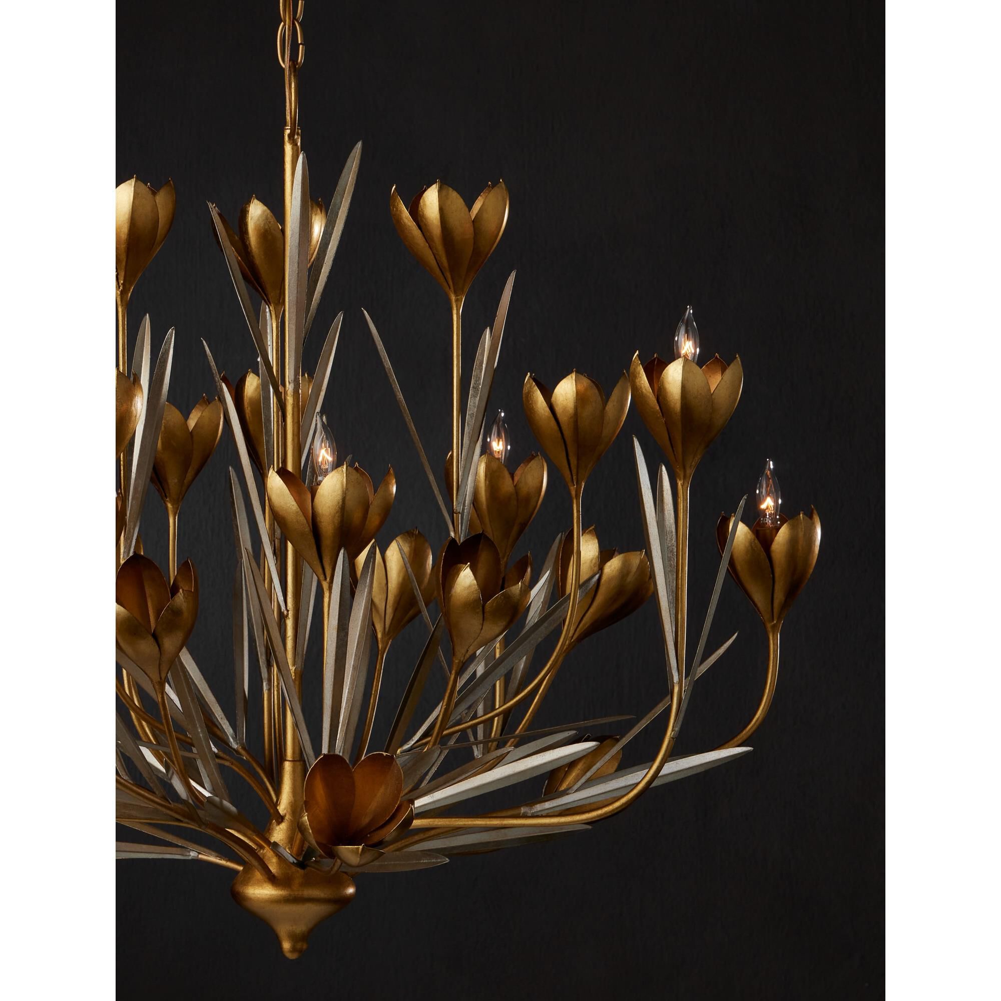Shown in Contemporary Gold Leaf, Contemporary Gold and Contemporary Silver Leaf finish