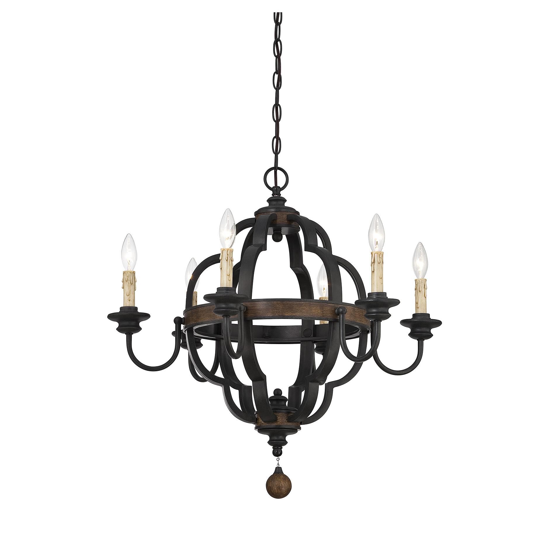 Kelsey 26 Inch 6 Light Chandelier by Savoy House