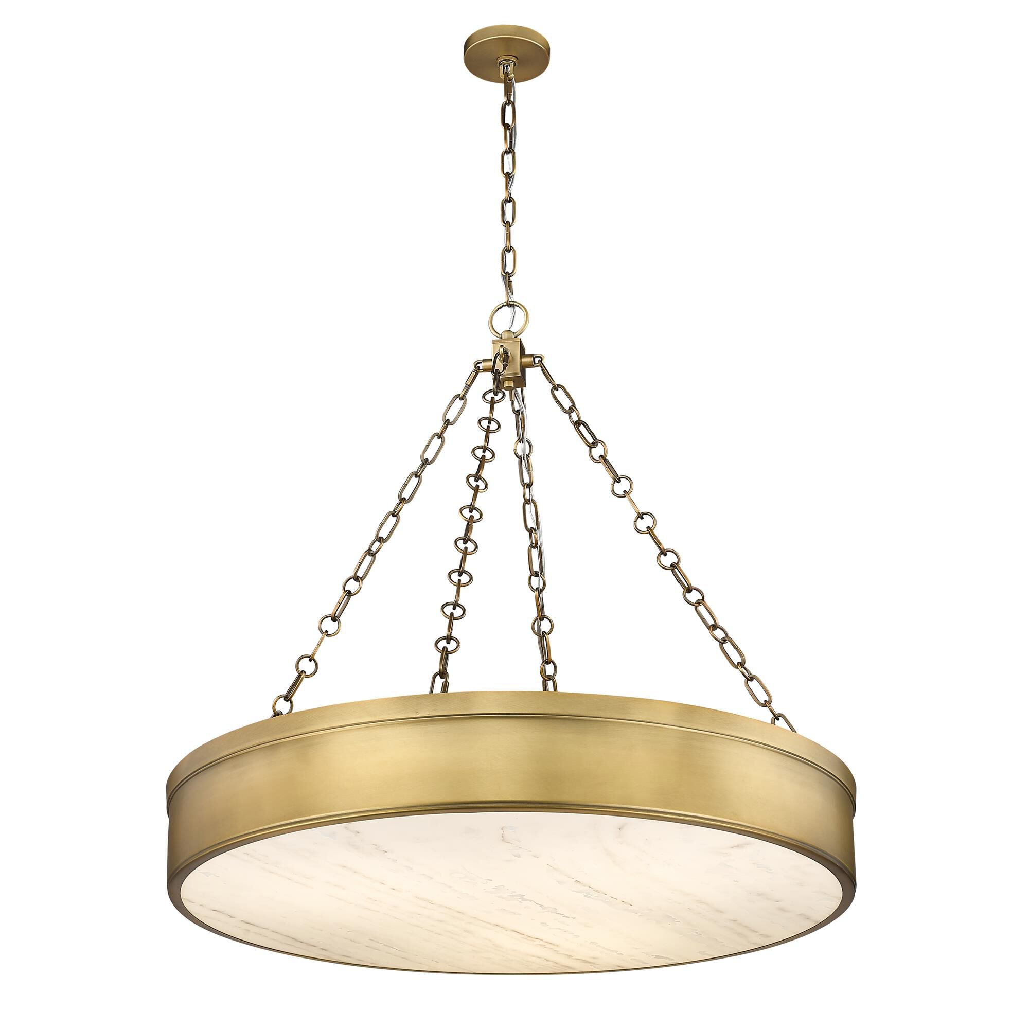 Shown in Rubbed Brass finish and Marbling glass