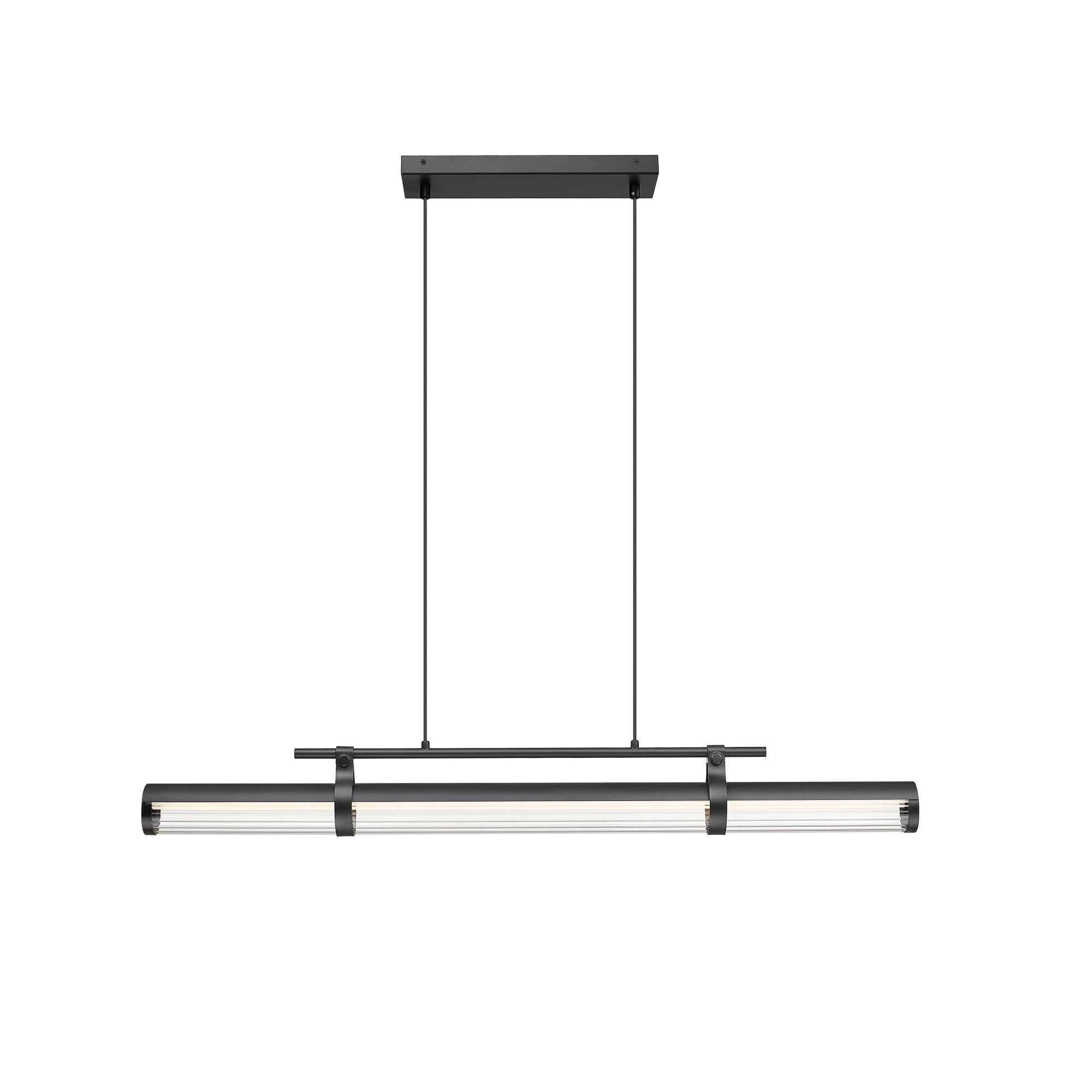 Shown in Matte Black finish and Clear glass