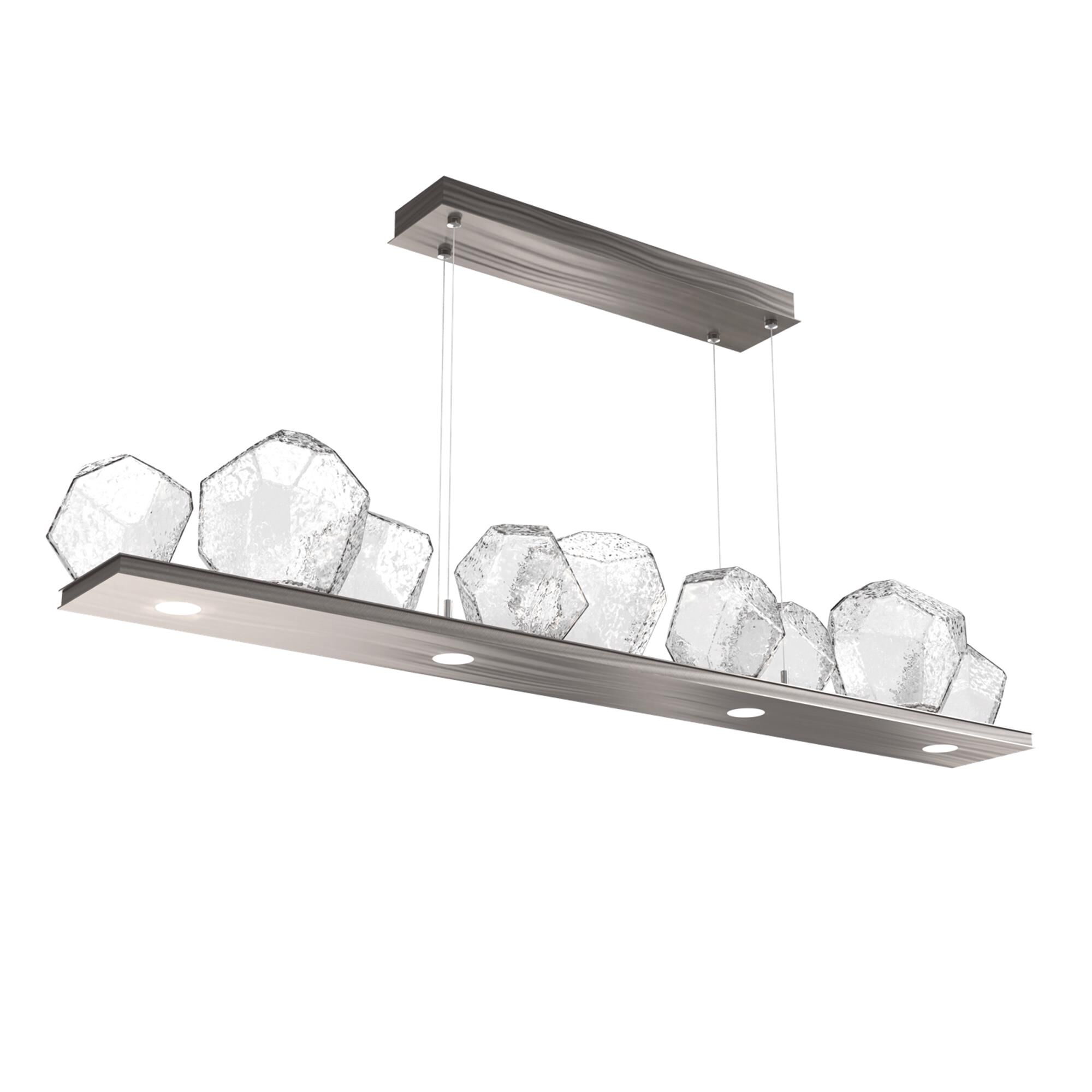 Shown in Gunmetal finish and Clear glass