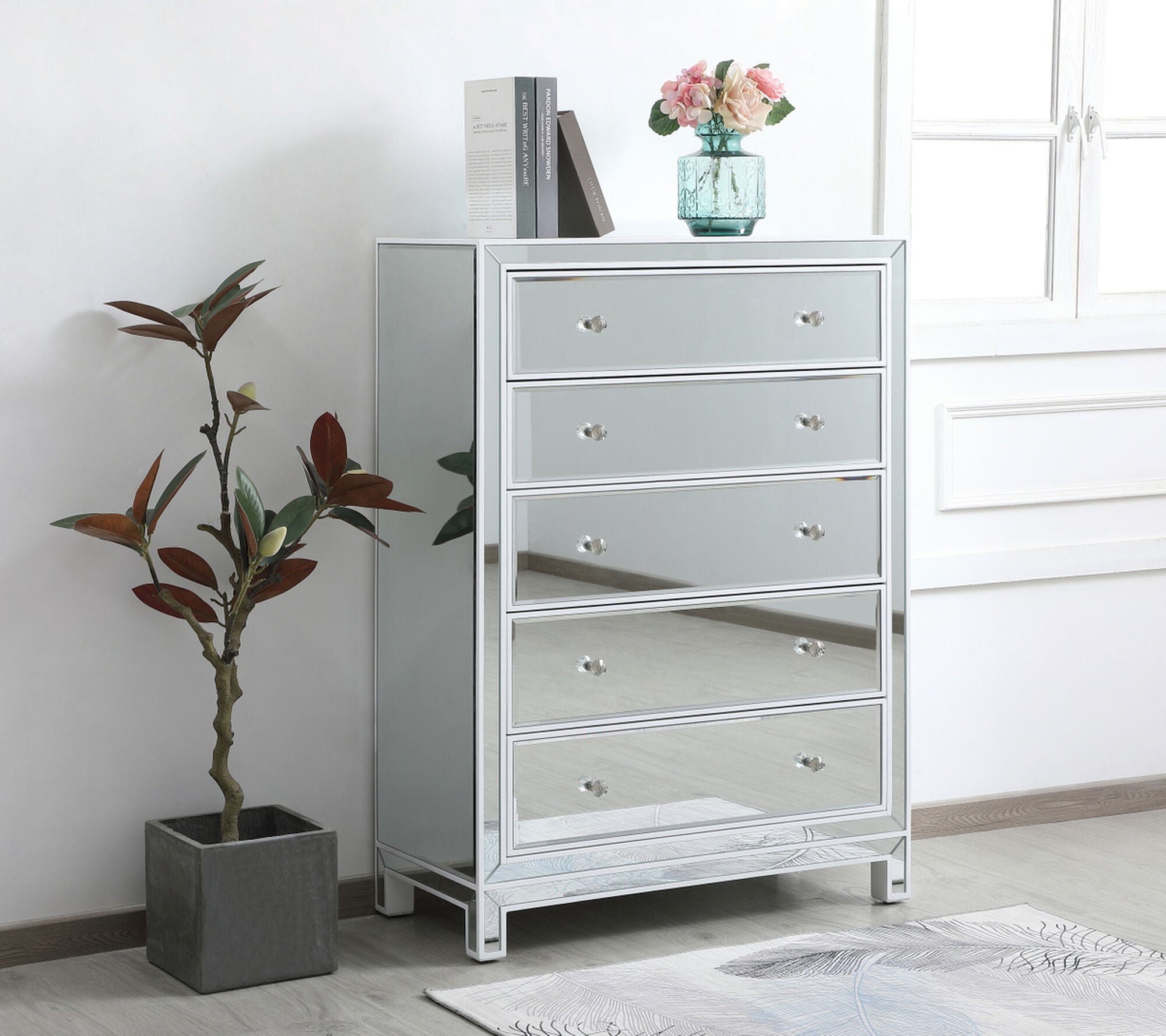 Shown in White finish