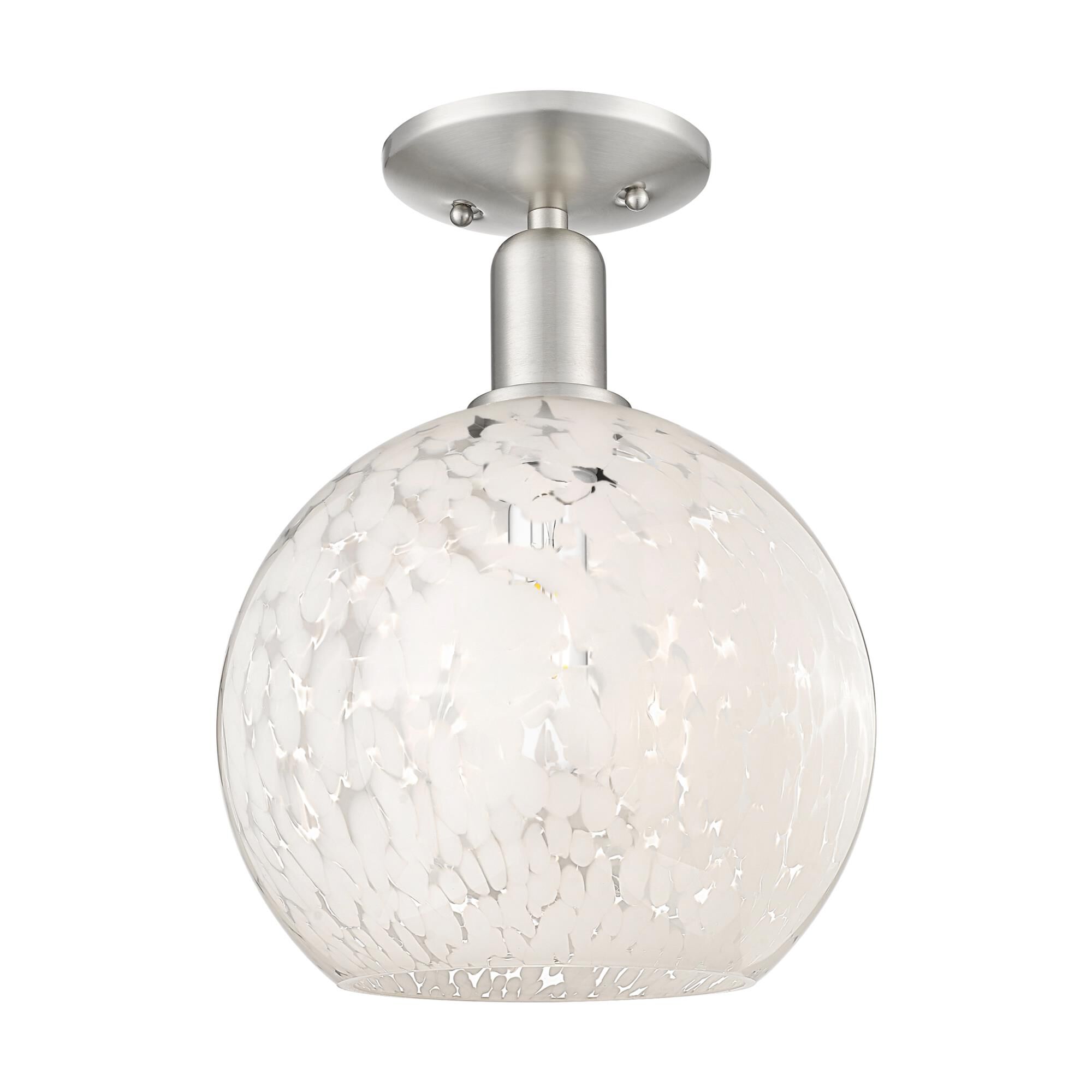 Bruno Marashlian White Mouchette Semi Flush Mount by Innovations Lighting