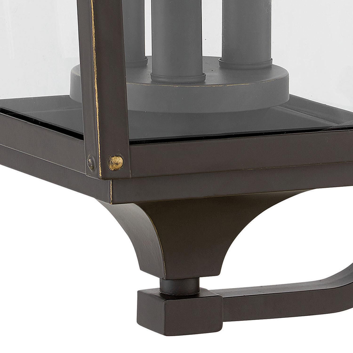 Shown in Oil Rubbed Bronze finish and Clear glass