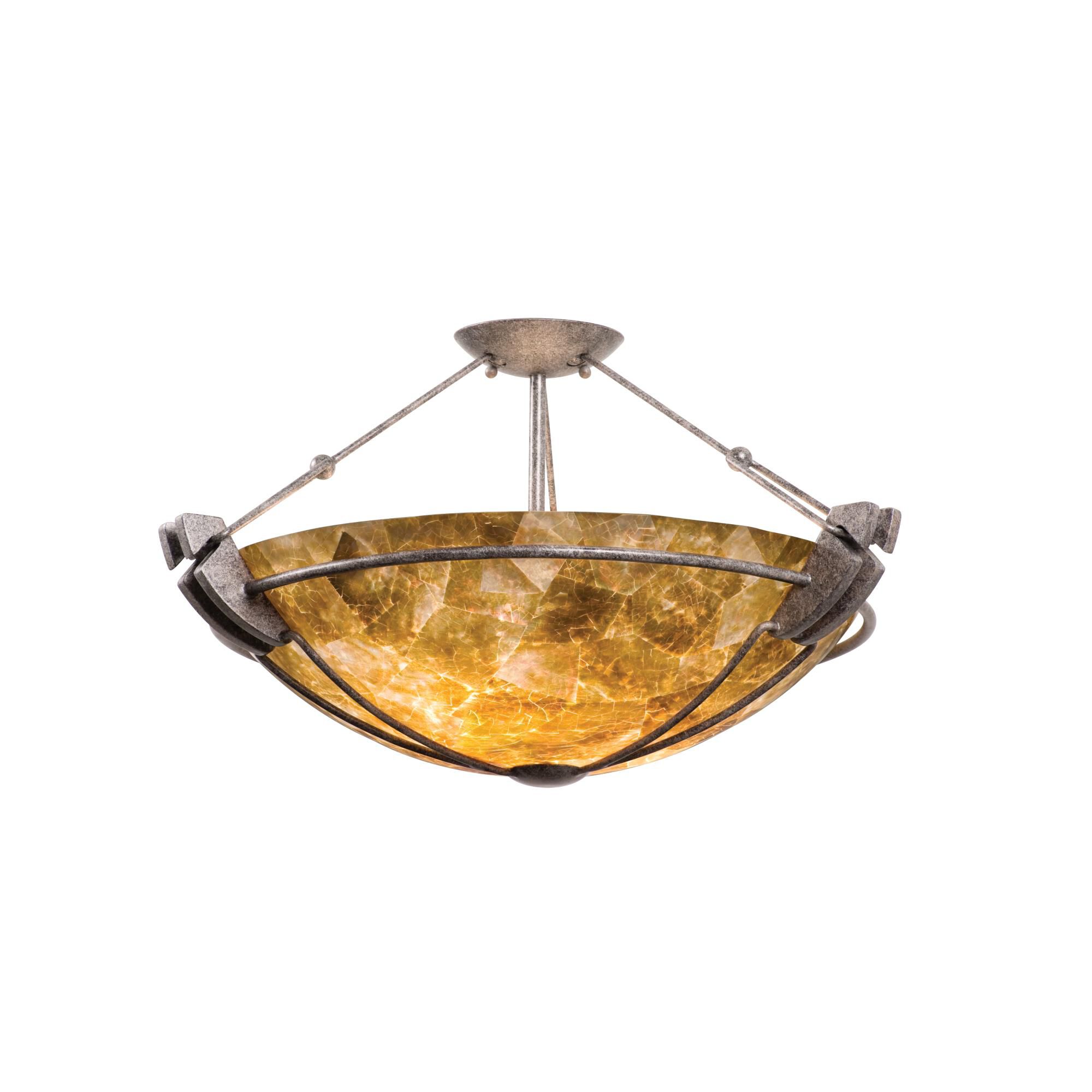 Grande 24 Inch 3 Light Semi Flush Mount by Kalco Lighting