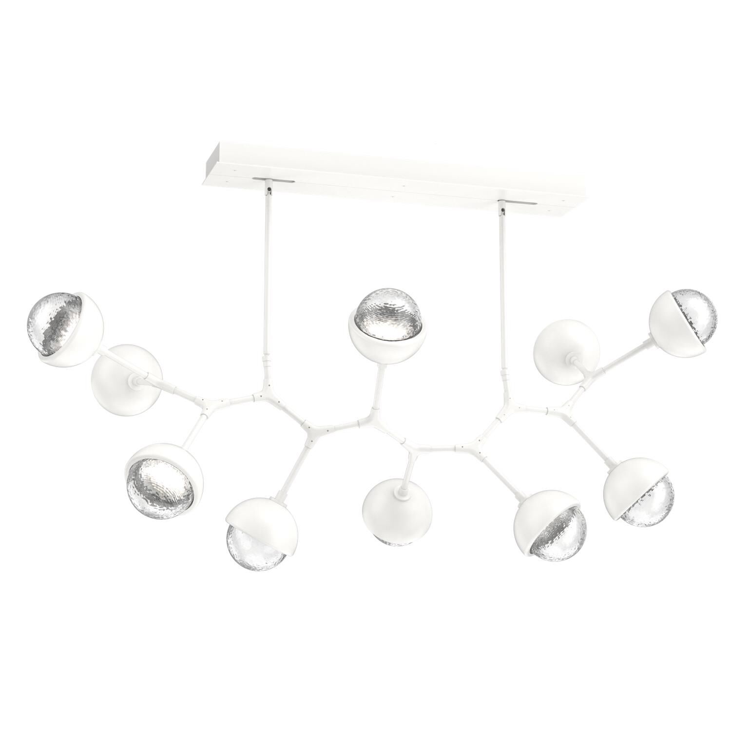 Shown in Salt White finish and Clear glass and Metal Shade Matching Finish accent