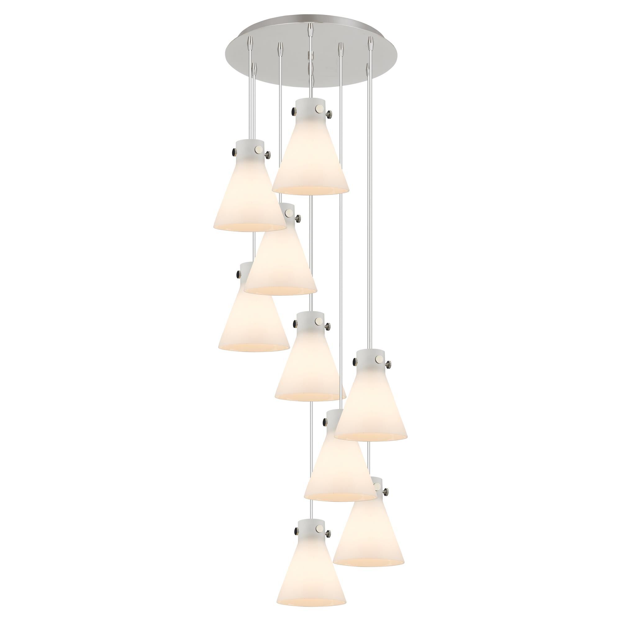 Bruno Marashlian Newton Cone 22 Inch 9 Light Multi Light Pendant by Innovations Lighting