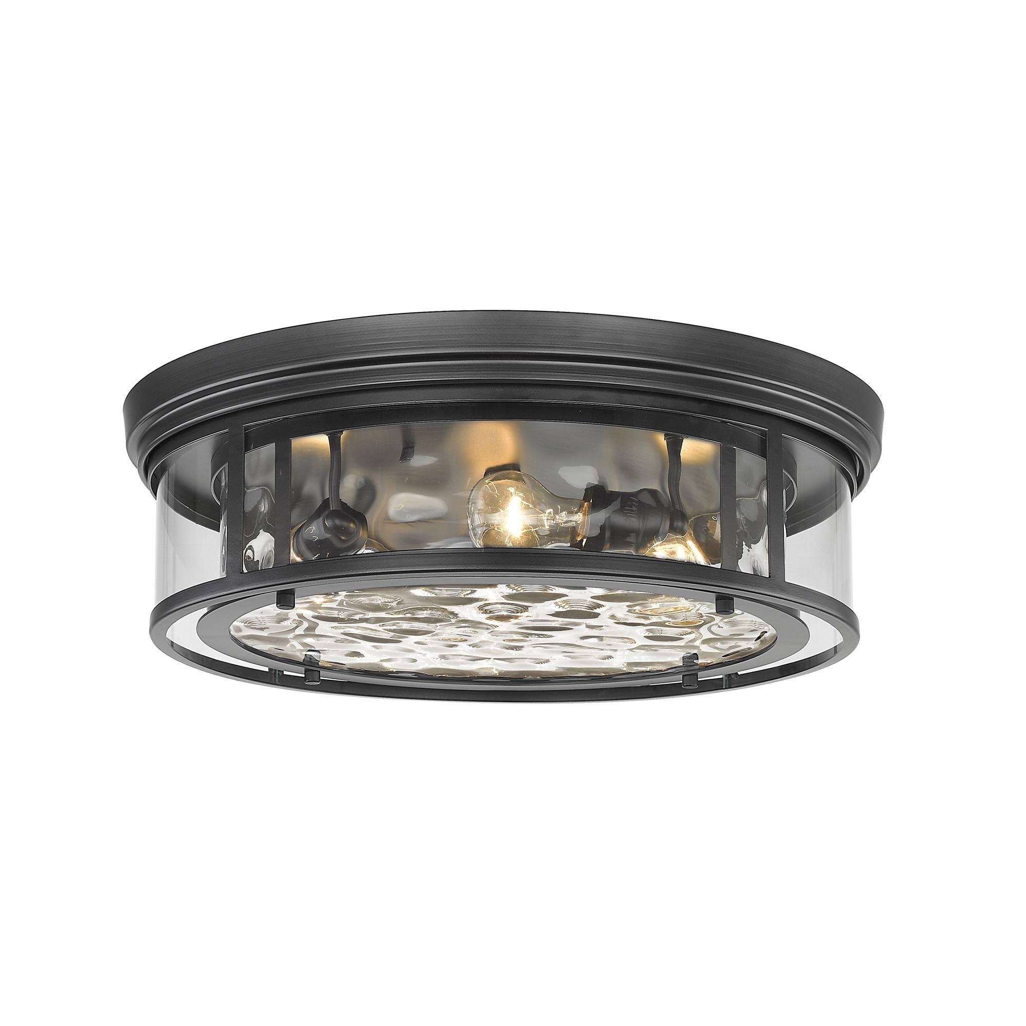 Shown in Matte Black finish and Glass shade