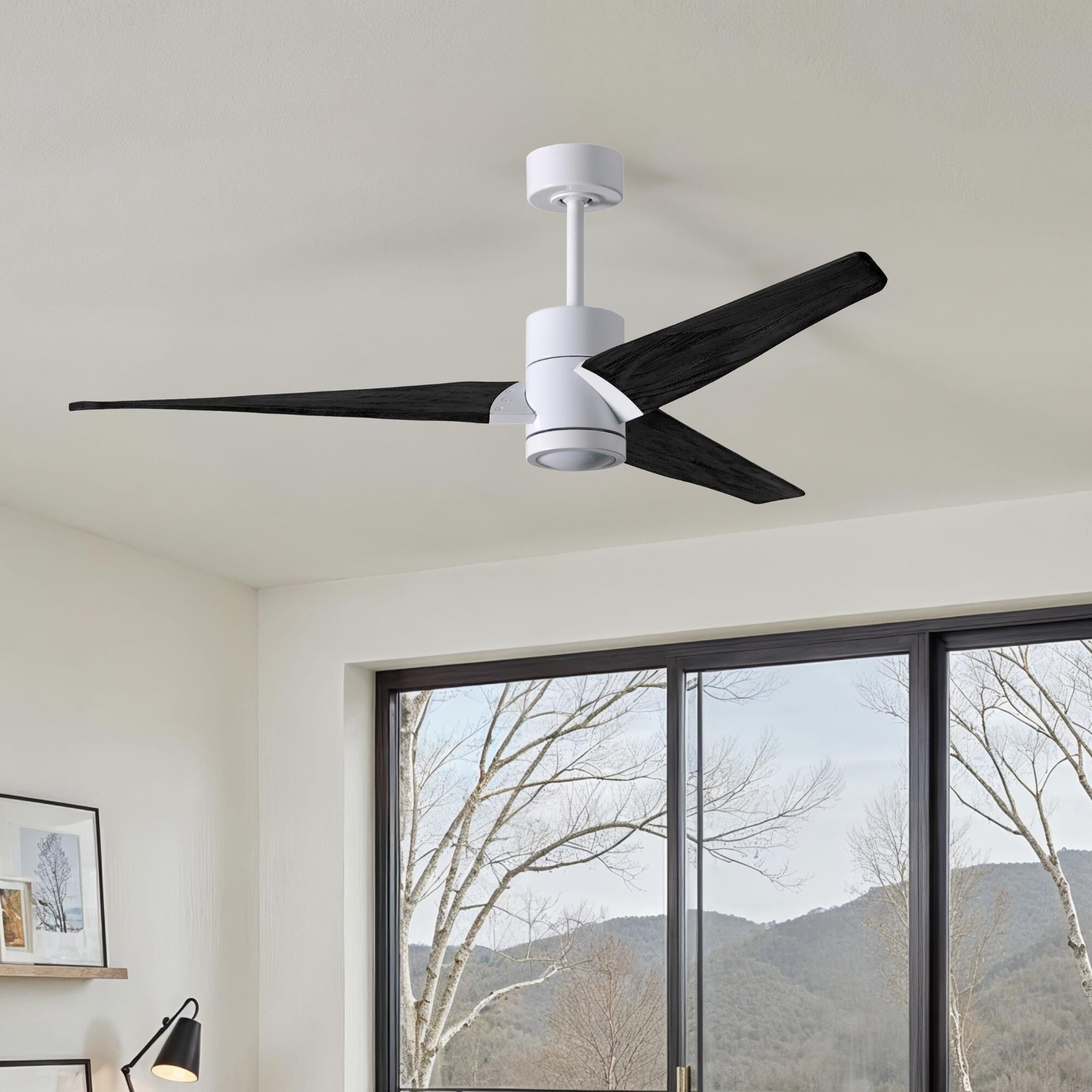 Super Janet 60 Inch Ceiling Fan with Light Kit by Matthews Fan Company