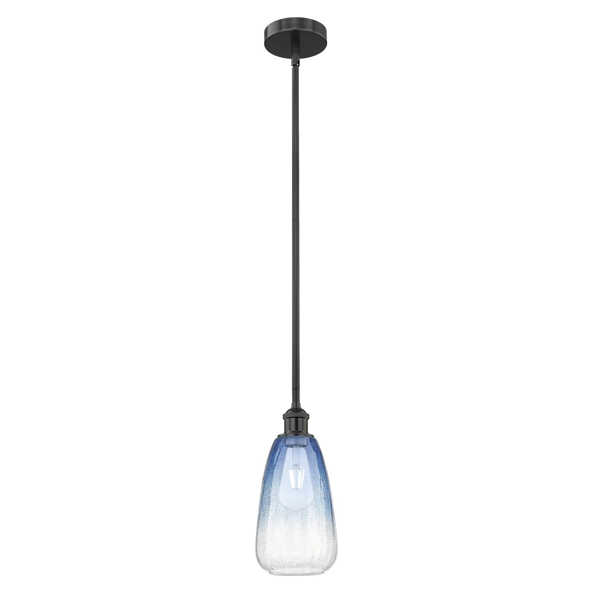 Shown in Matte Black finish and Sapphire Blue glass