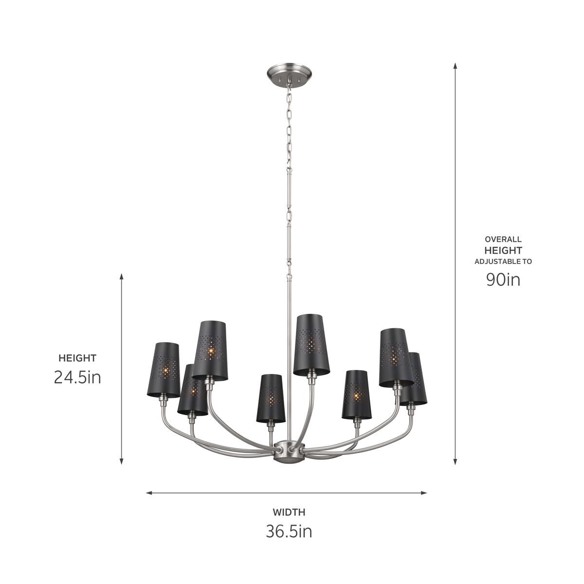 Shown in Classic Pewter finish and Metal and Bell shade