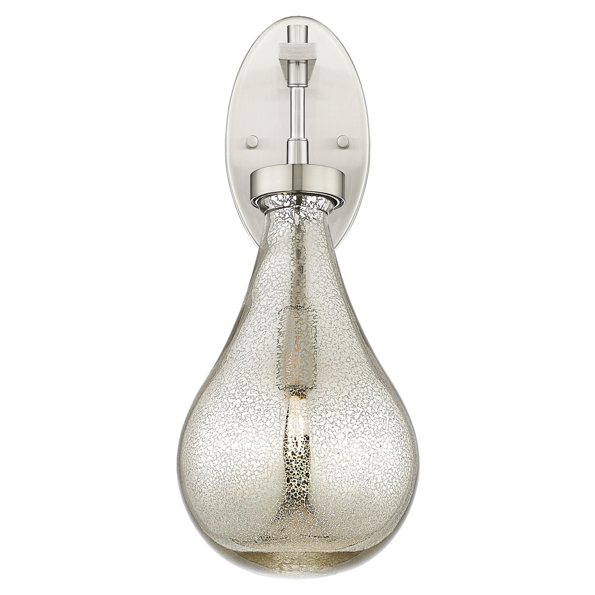 Shown in Satin Nickel finish and Mercury glass