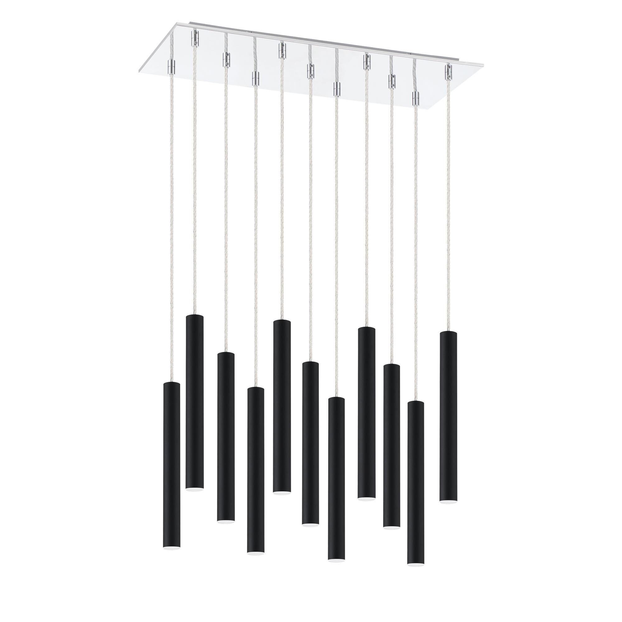 Shown in Chrome finish and Steel glass and Steel shade