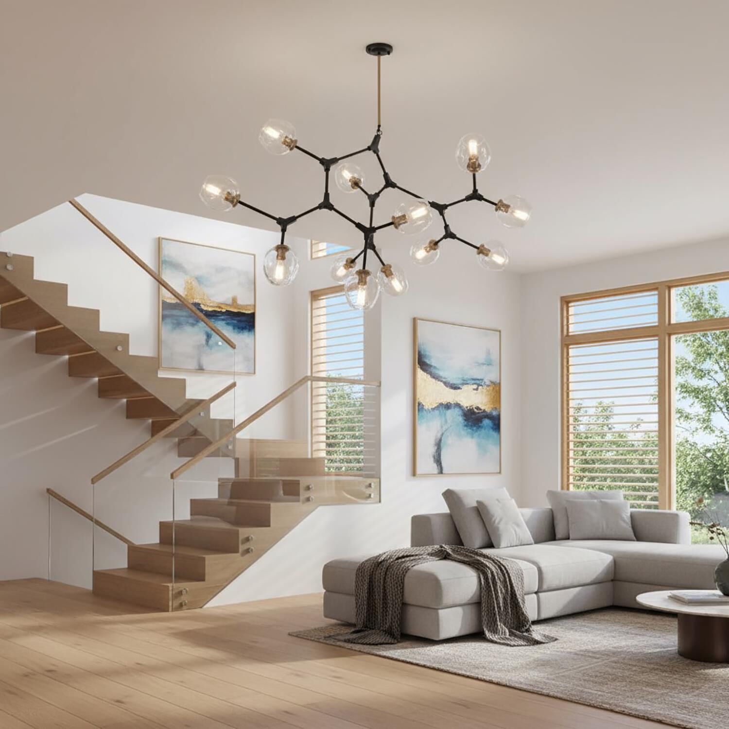 Organic 55 Inch Large Pendant by Artcraft