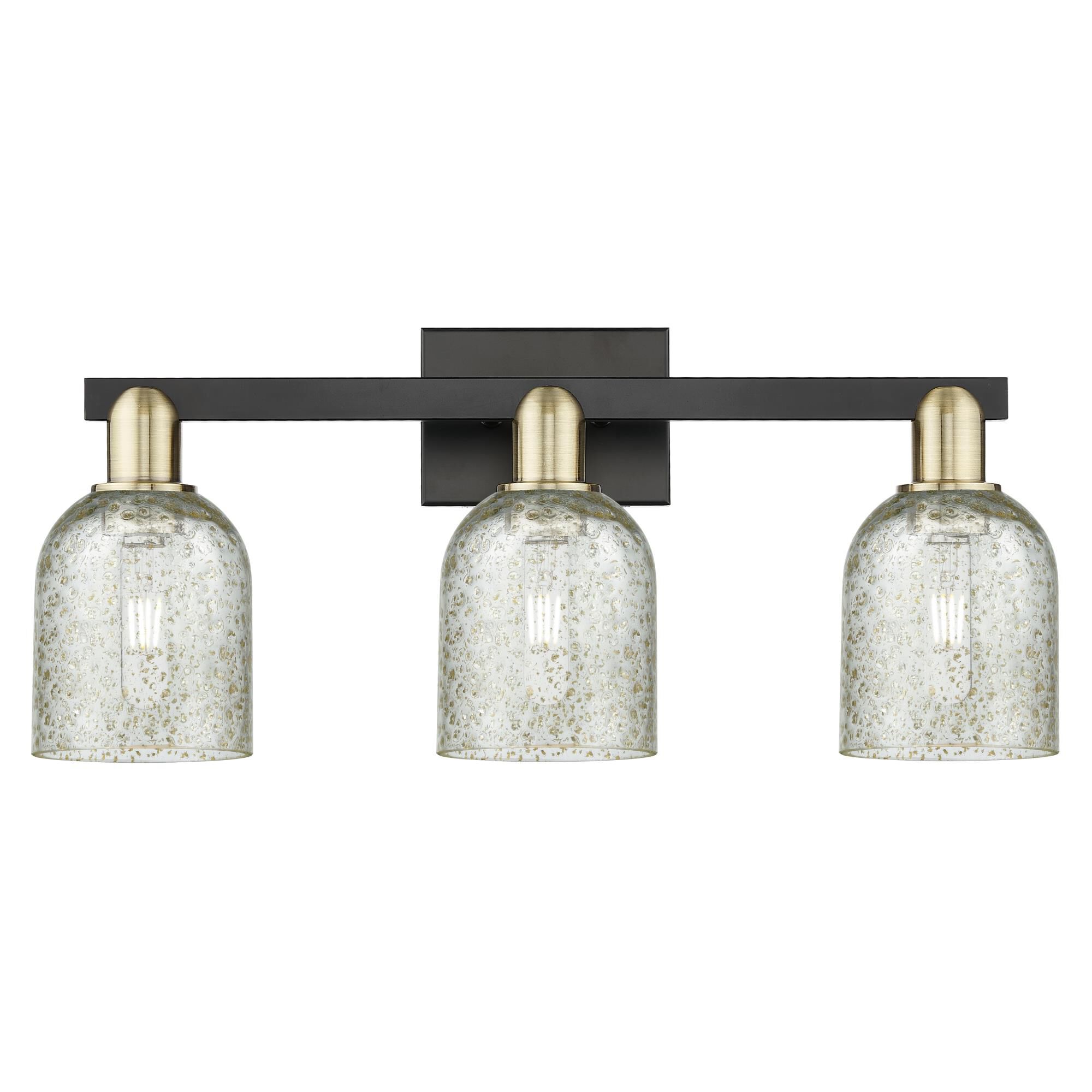 Shown in Black Antique Brass finish and Mica glass