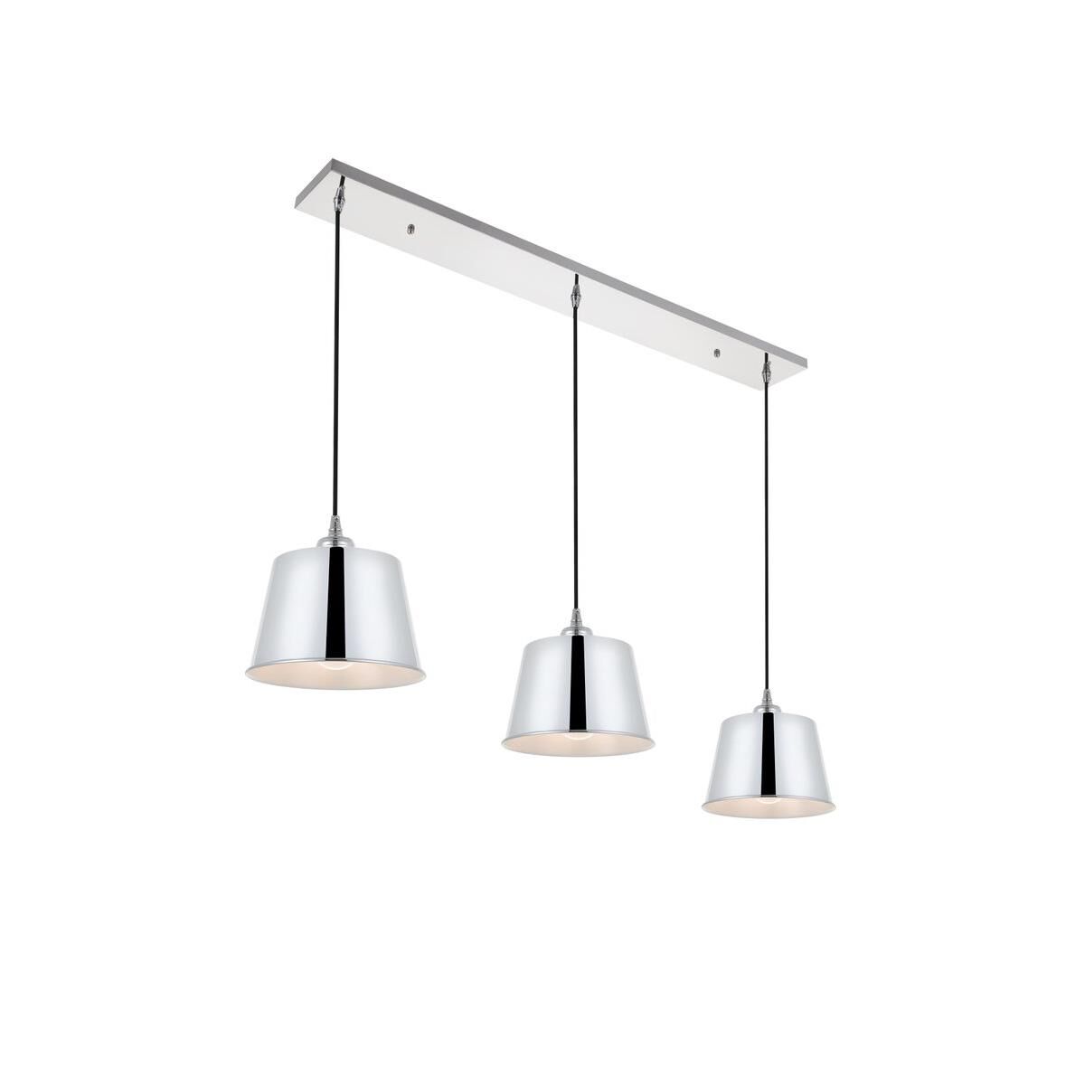 Nota 40 Inch 3 Light Linear Suspension Light by Elegant Lighting