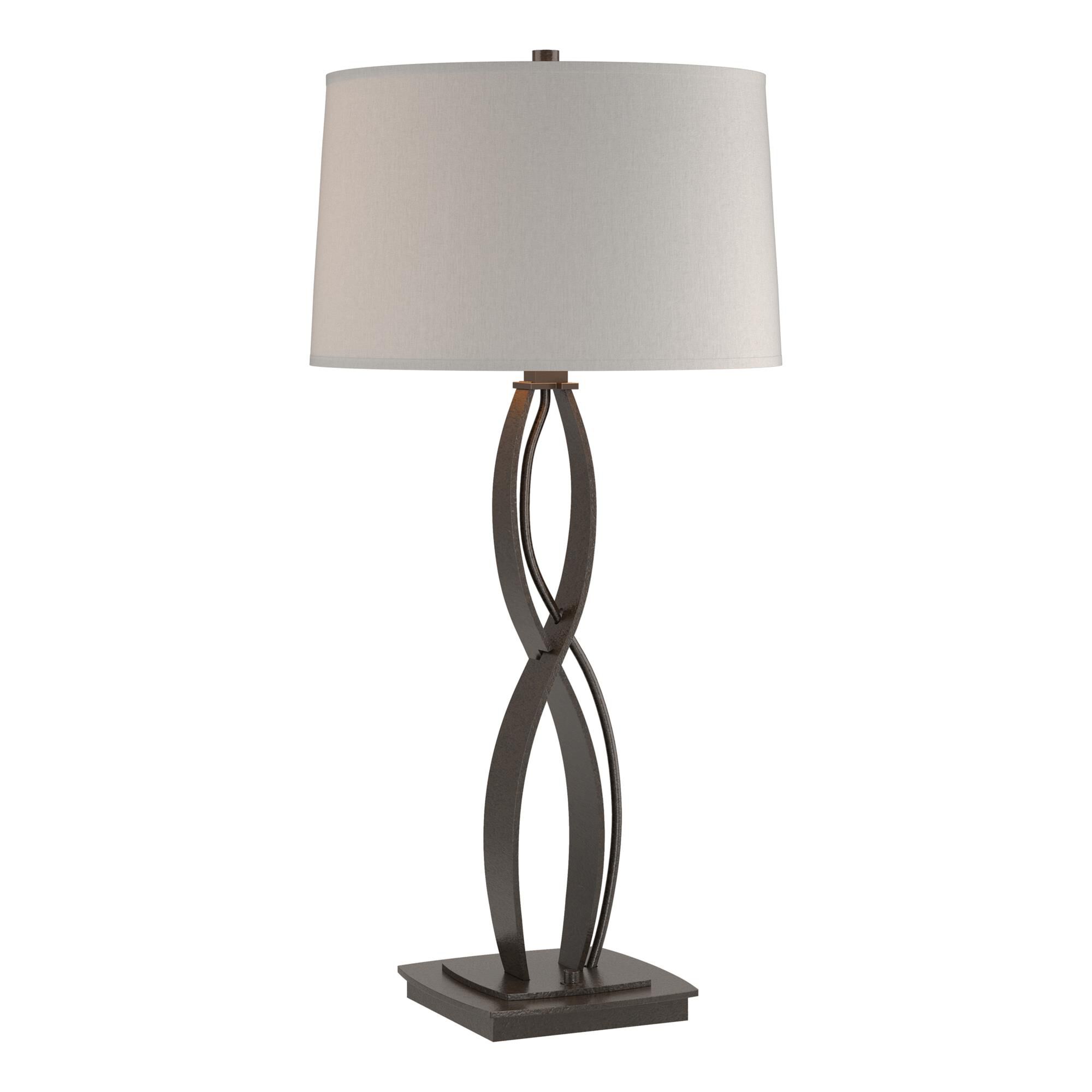 Shown in Oil Rubbed Bronze finish and Flax shade