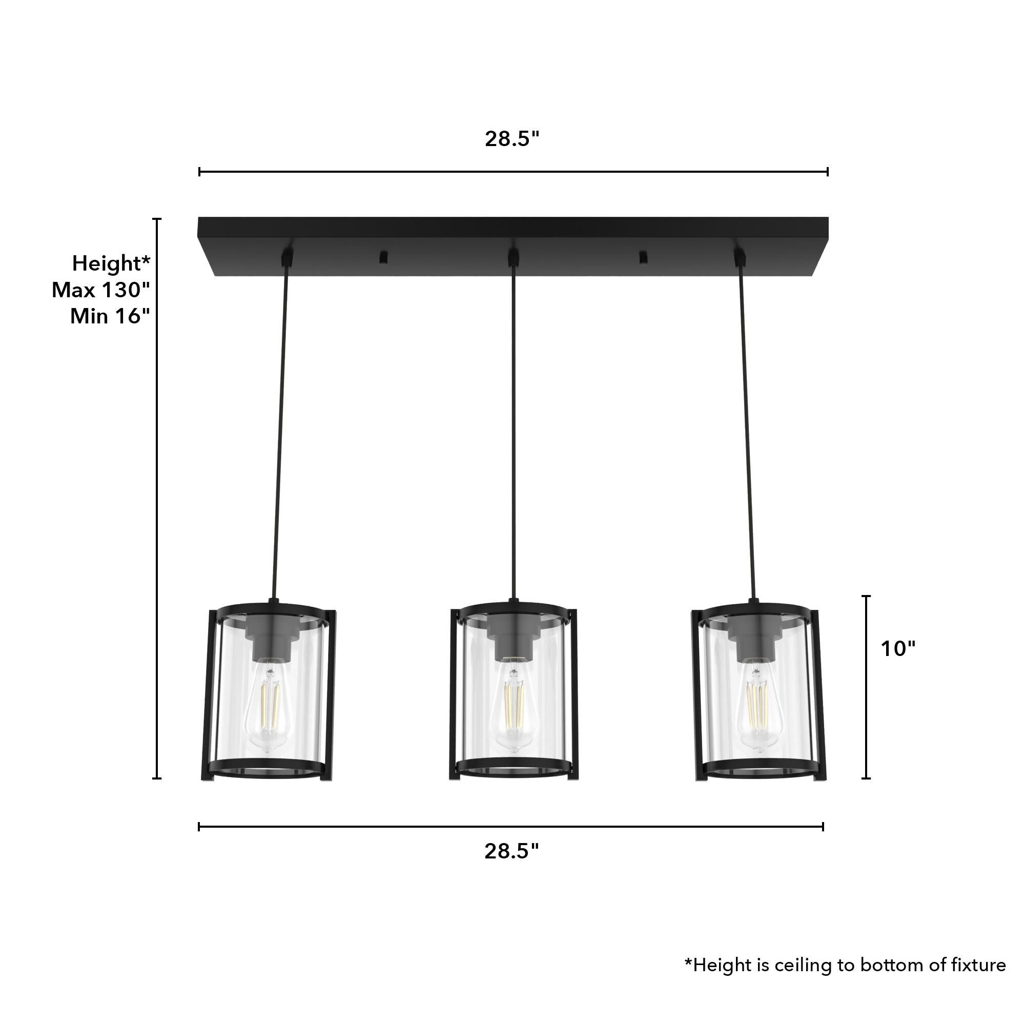 Astwood 28 Inch 3 Light Linear Suspension Light by Hunter Fan