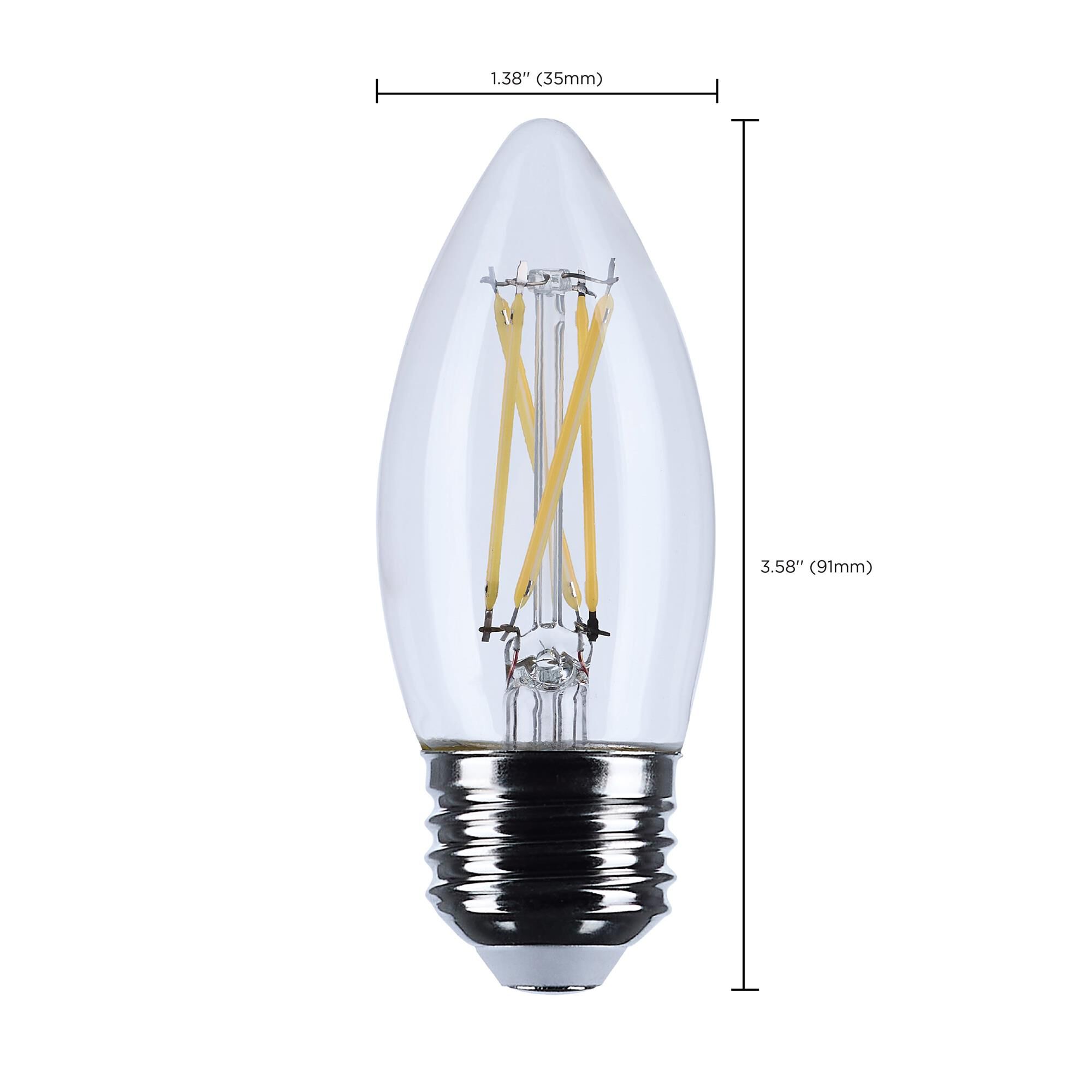Dimmable 4 Watt 3500K B11 LED Light Bulb by Satco