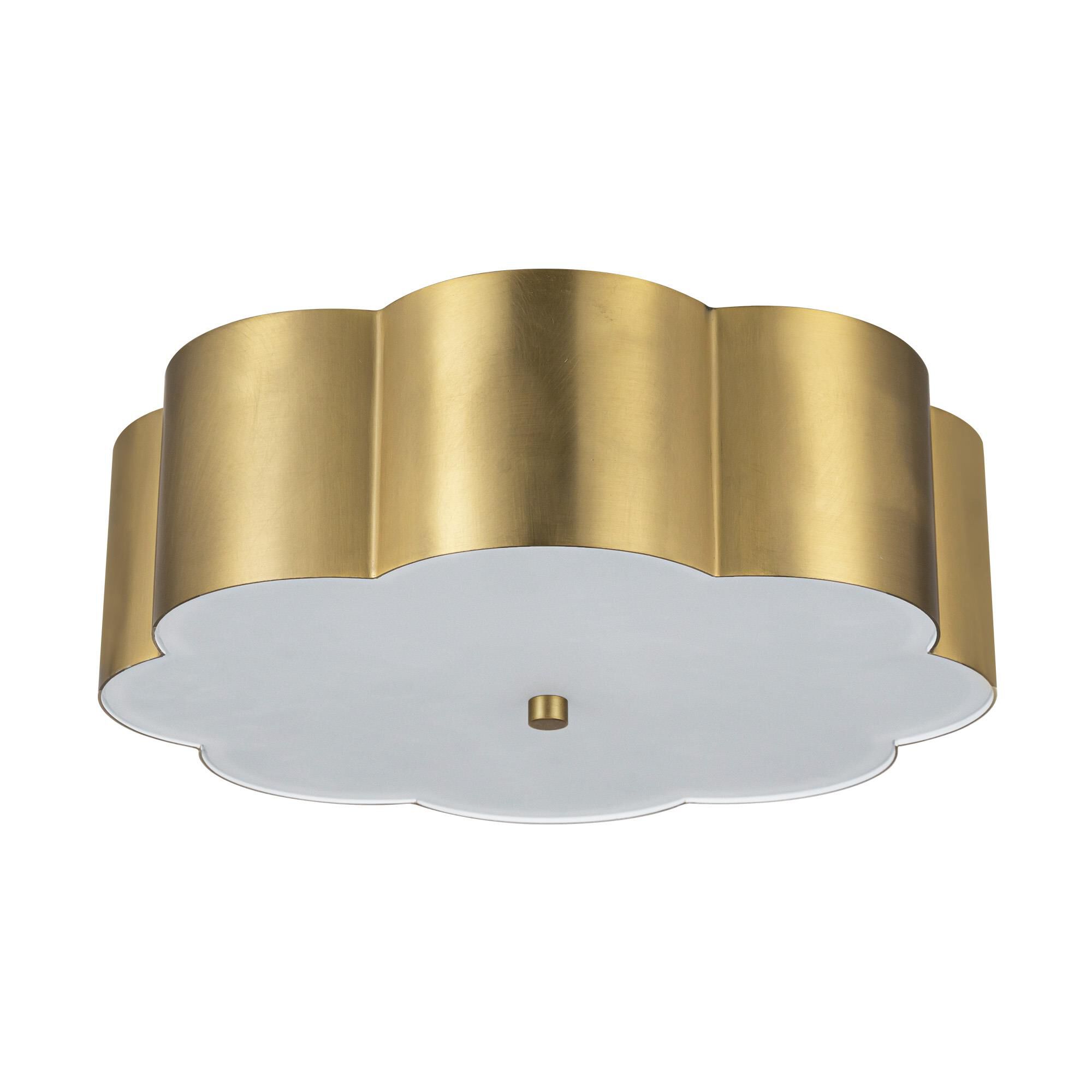 Shown in Brushed Gold finish and Frosted Diffuser glass