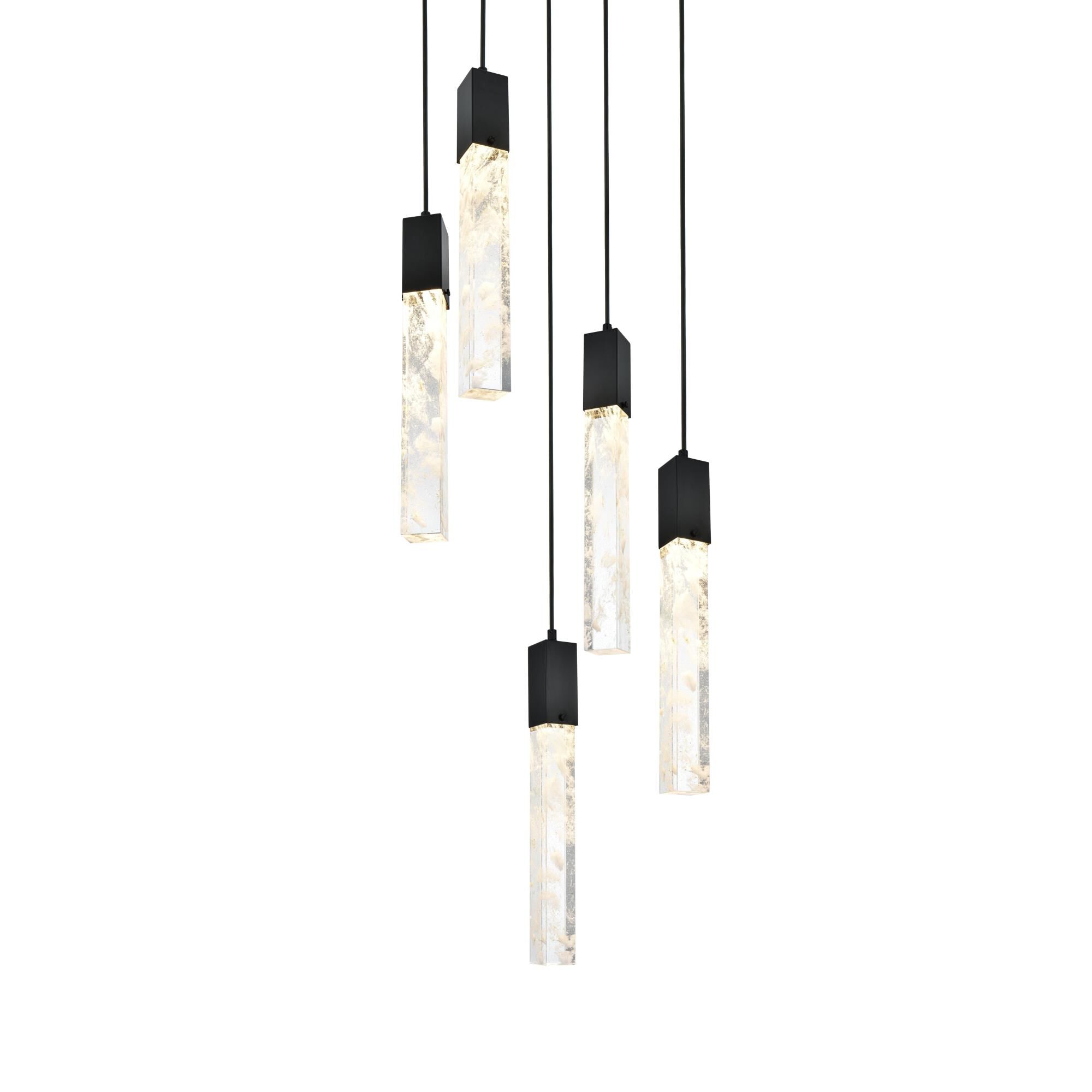 Shown in Black finish and Rc crystal and Clear glass