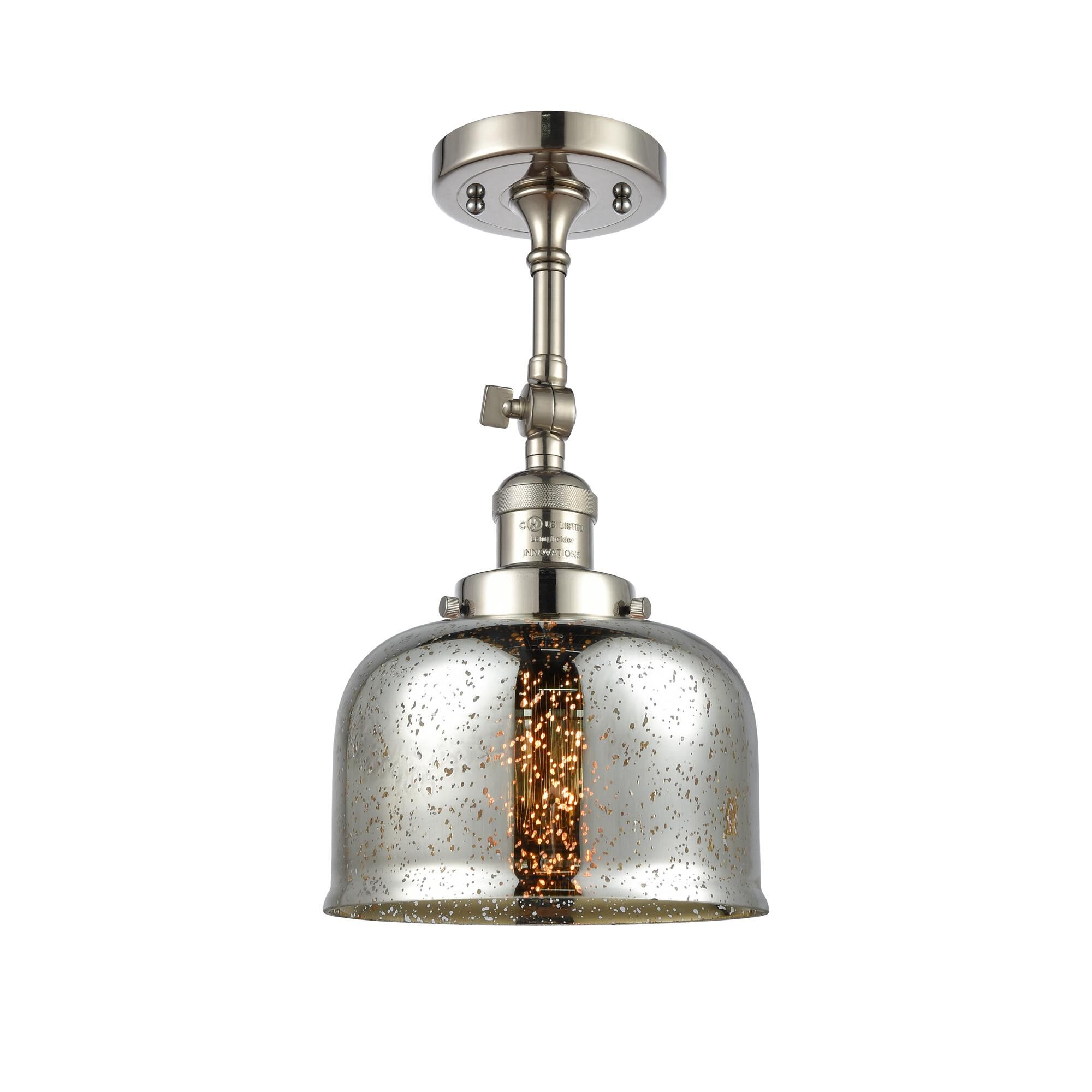 Shown in Polished Nickel finish and Silver Mercury glass