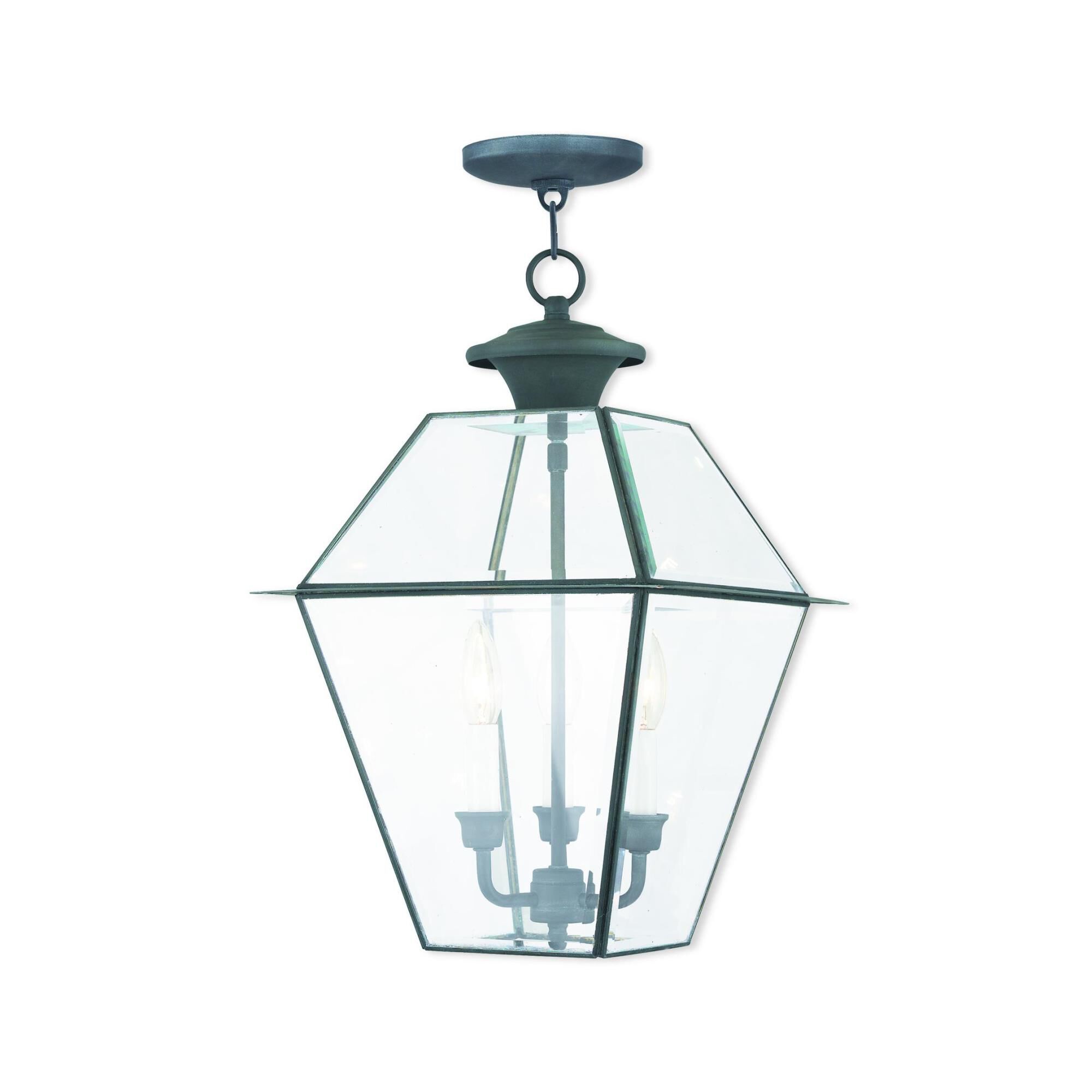 Shown in Charcoal finish and Clear Beveled glass