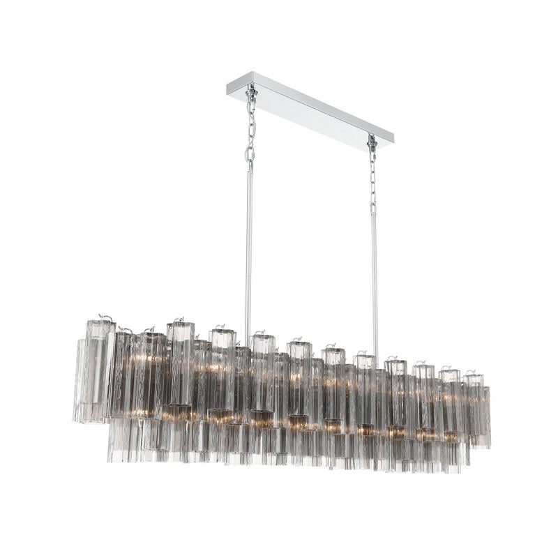 Addis Large Linear Chandelier by Crystorama