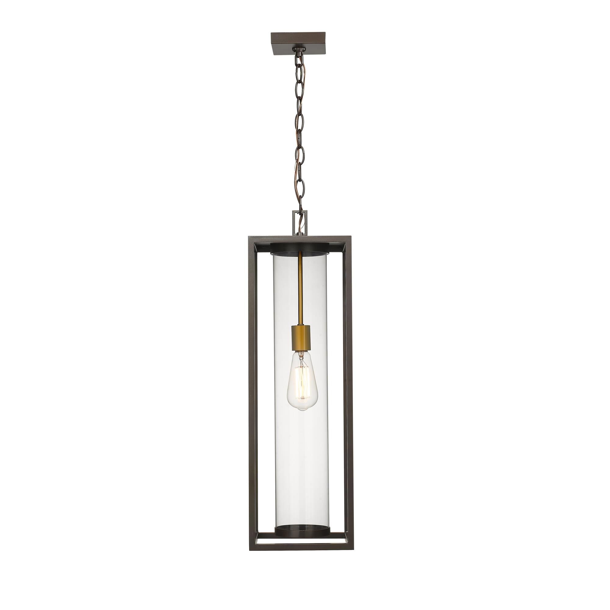 Shown in Deep Bronze + Outdoor Brass finish and Glass shade