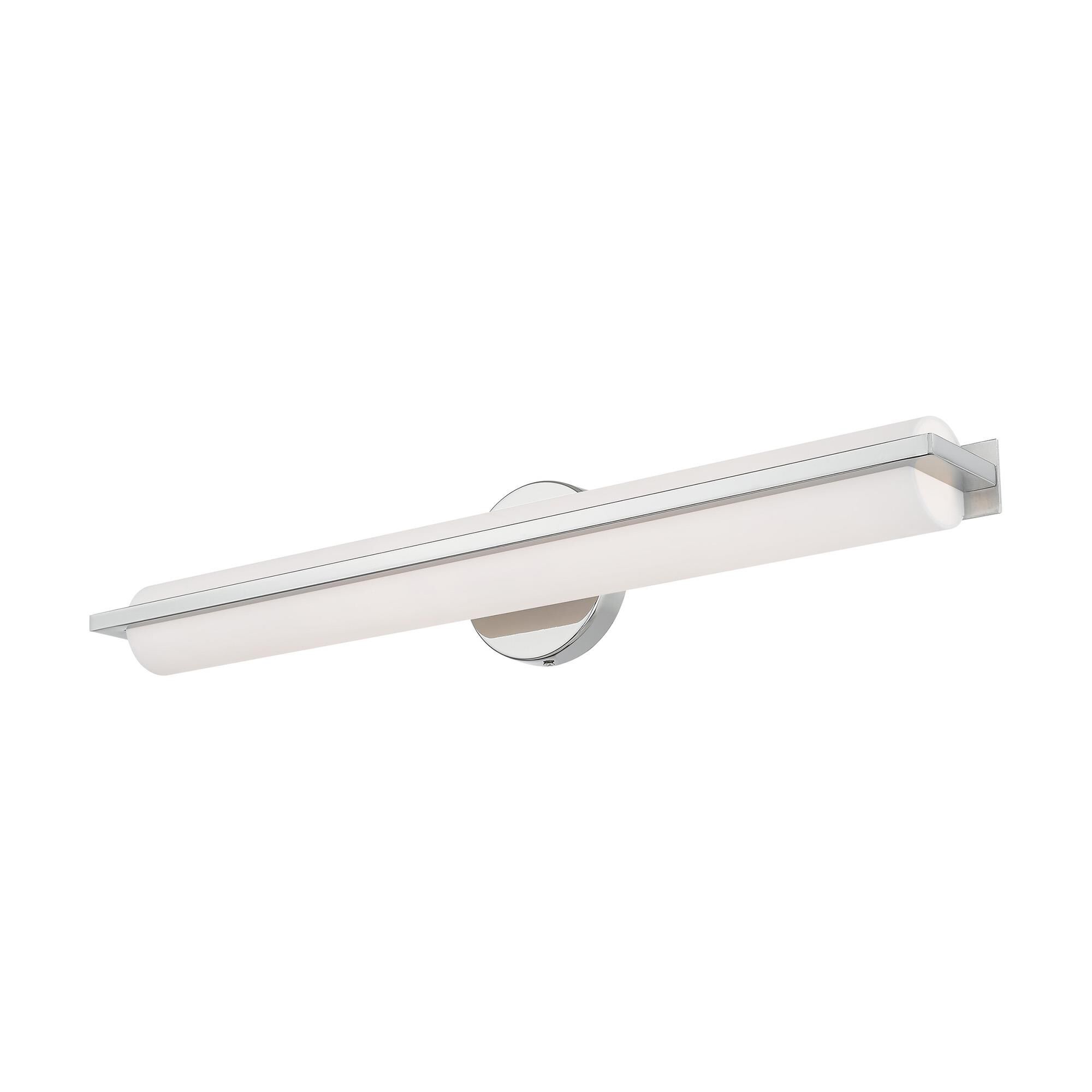 Shown in Polished Chrome finish and Satin White Acrylic shade