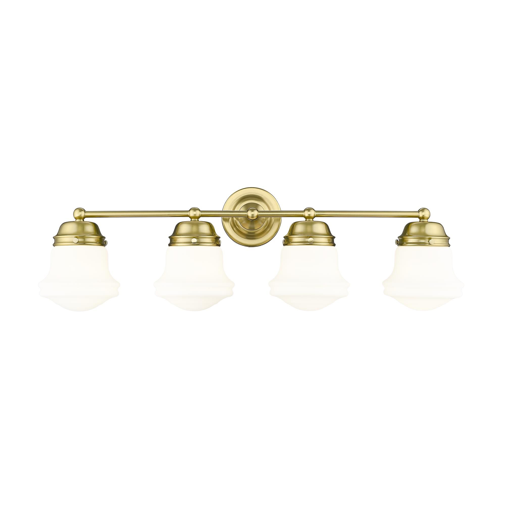 Shown in Luxe Gold finish and Matte Opal glass and Matte Opal shade