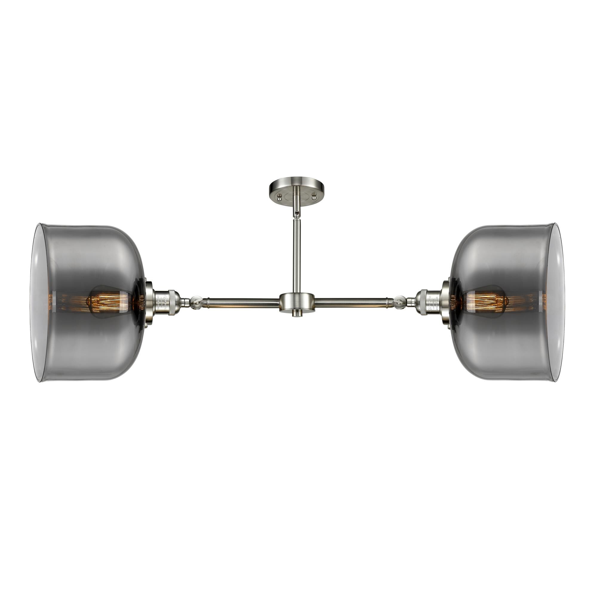 Shown in Brushed Satin Nickel finish and Plated Smoked glass