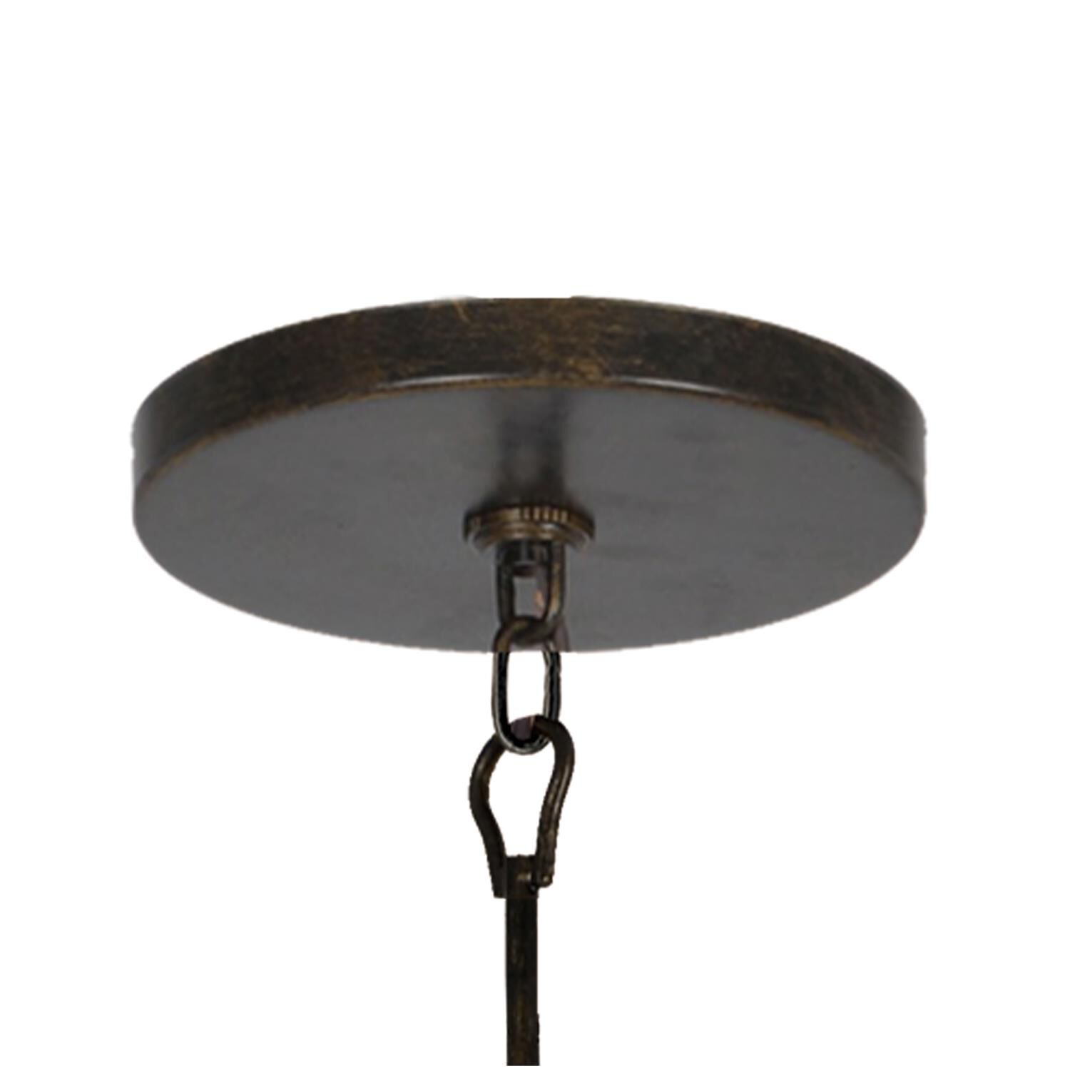 Shown in English Bronze finish and Clear Glass Drops crystal and Clear glass and Clear Glass shade