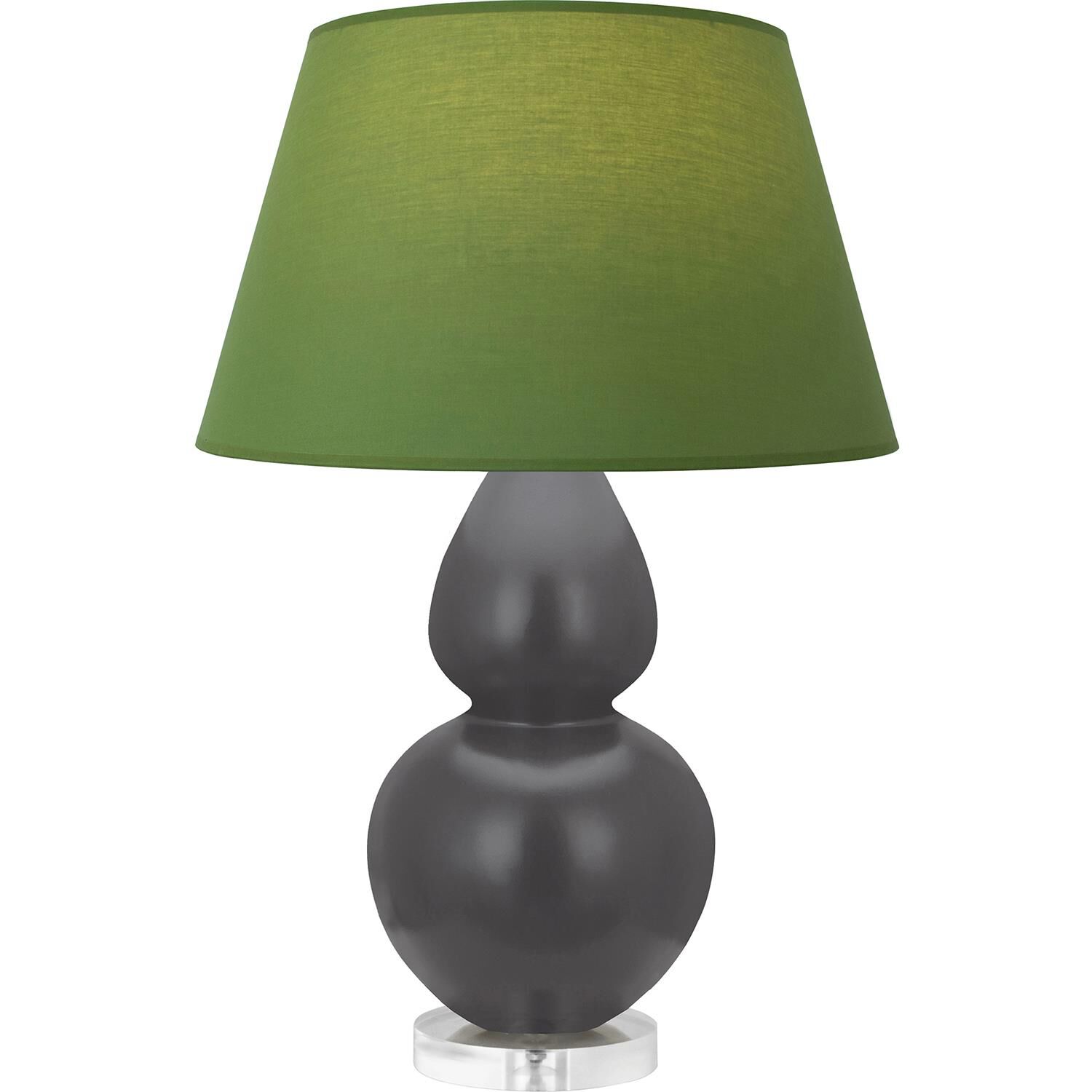 Shown in Matte Ash finish and Tea Green and Taupe shade and Lucite accent