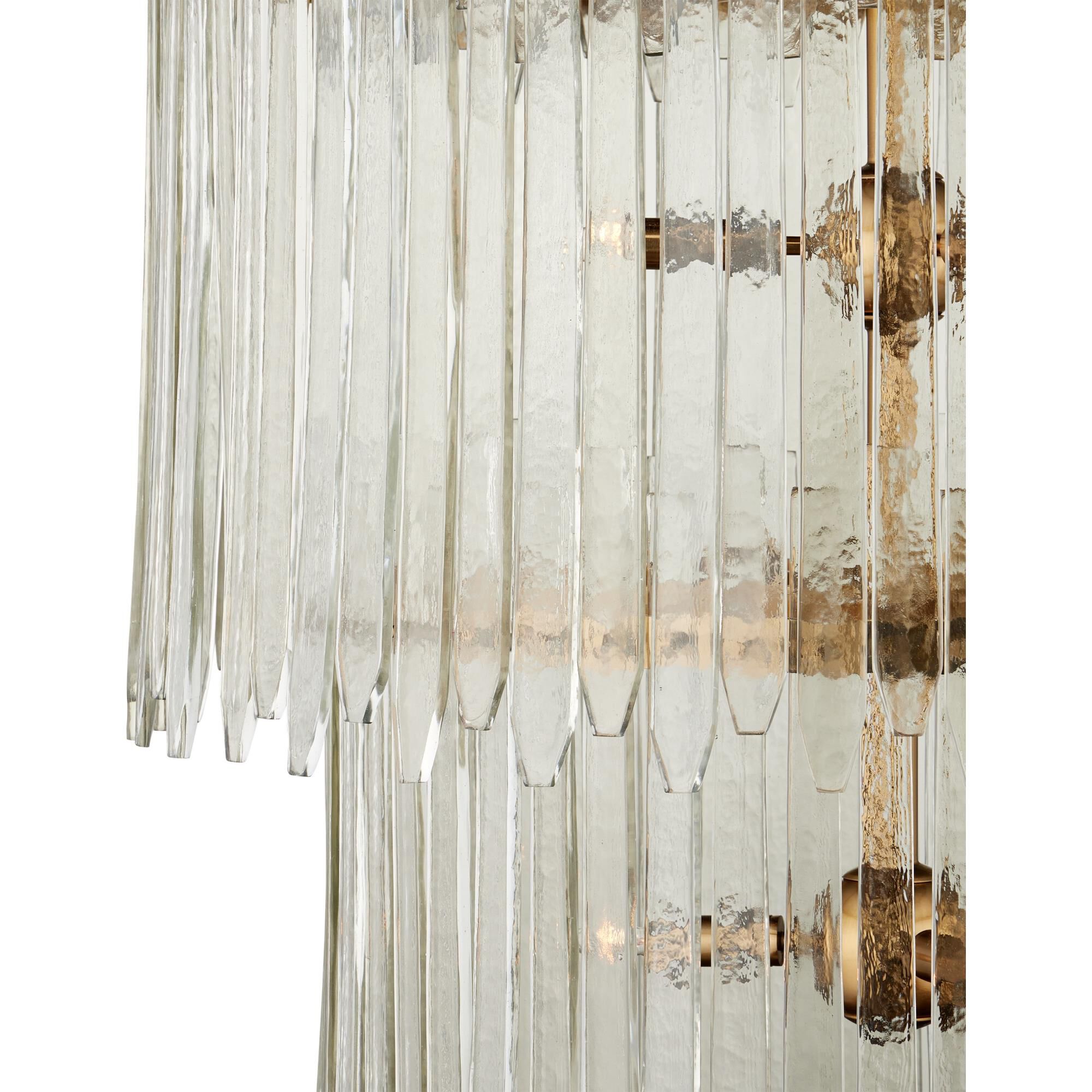 Shown in Clear, Antique Brass finish