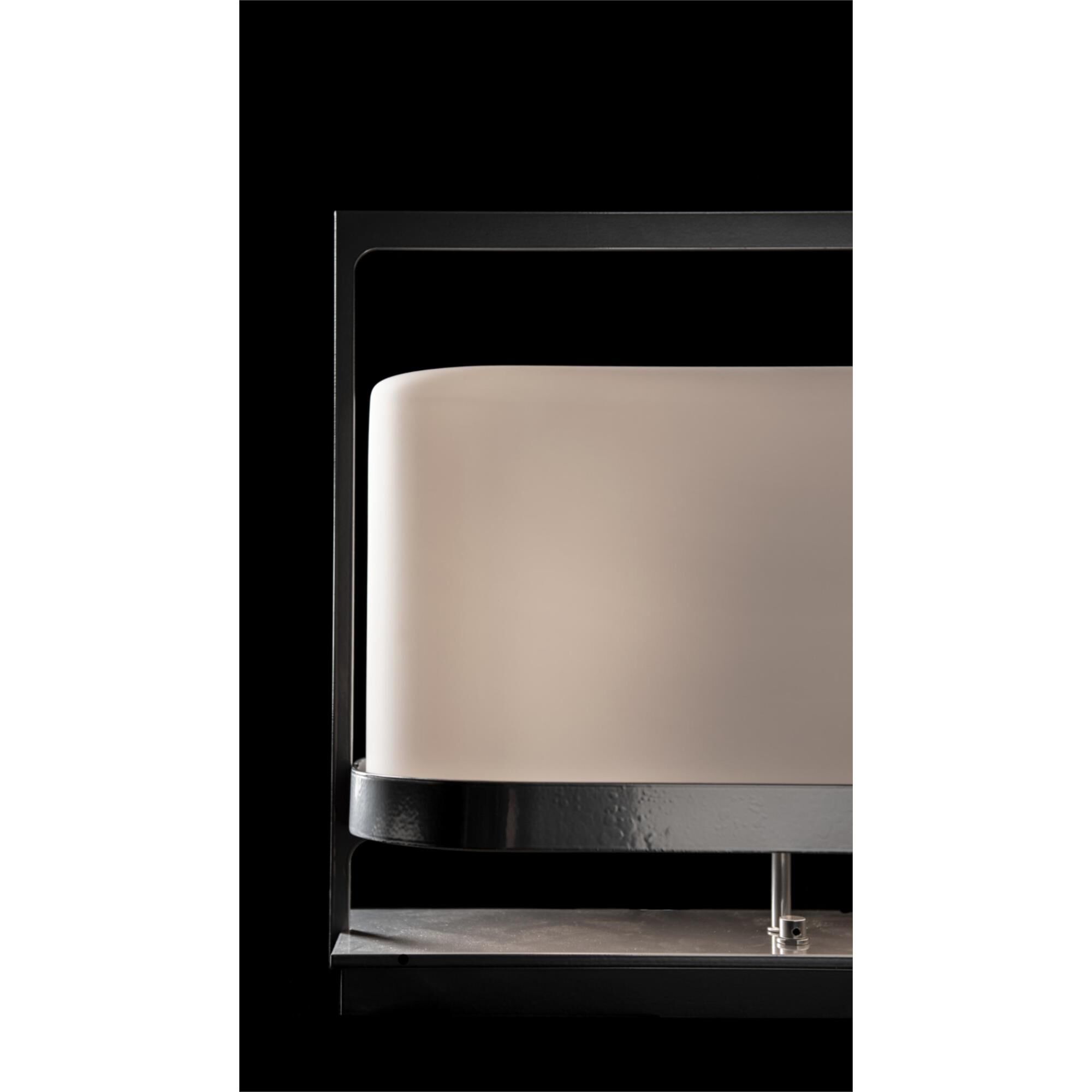 Shown in Sterling finish and Opal glass