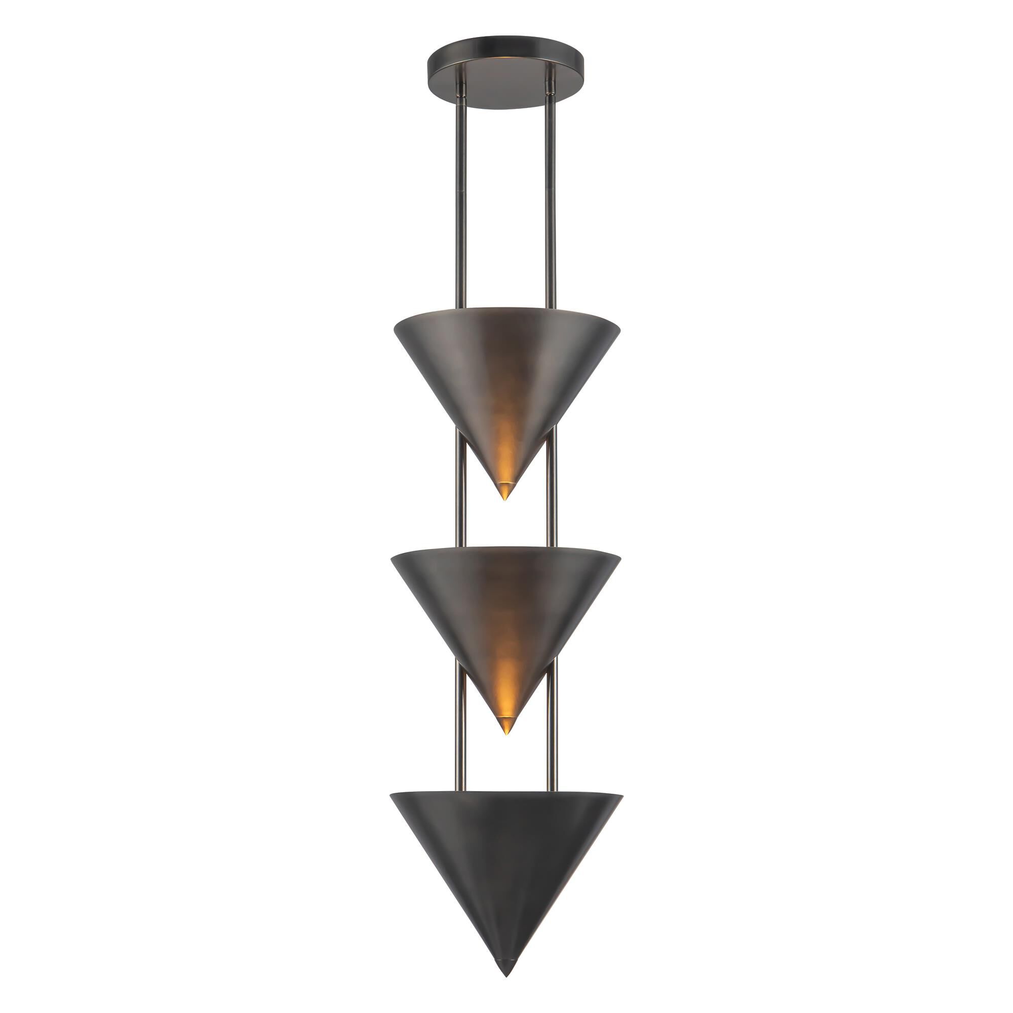 Shown in Aged Steel finish and Steel shade