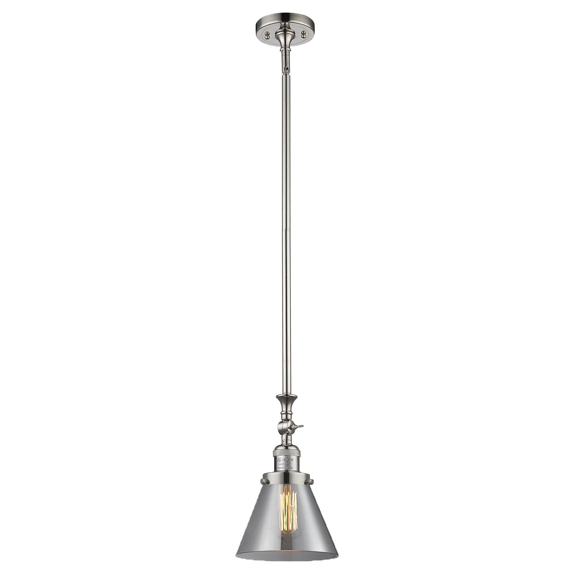 Shown in Polished Nickel finish and Smoked glass