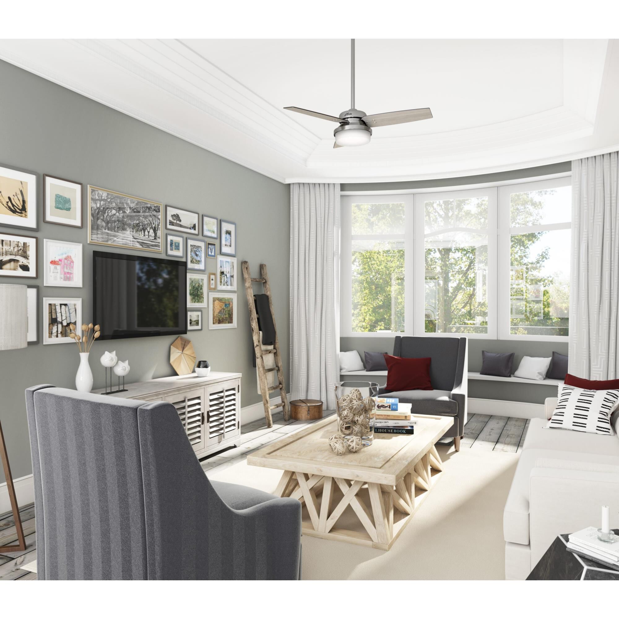 Shown in Brushed Nickel finish and Painted Cased White glass