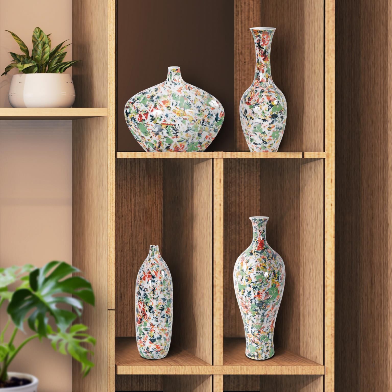 Jardin Colore Vase-Urn by Howard Elliott Collection