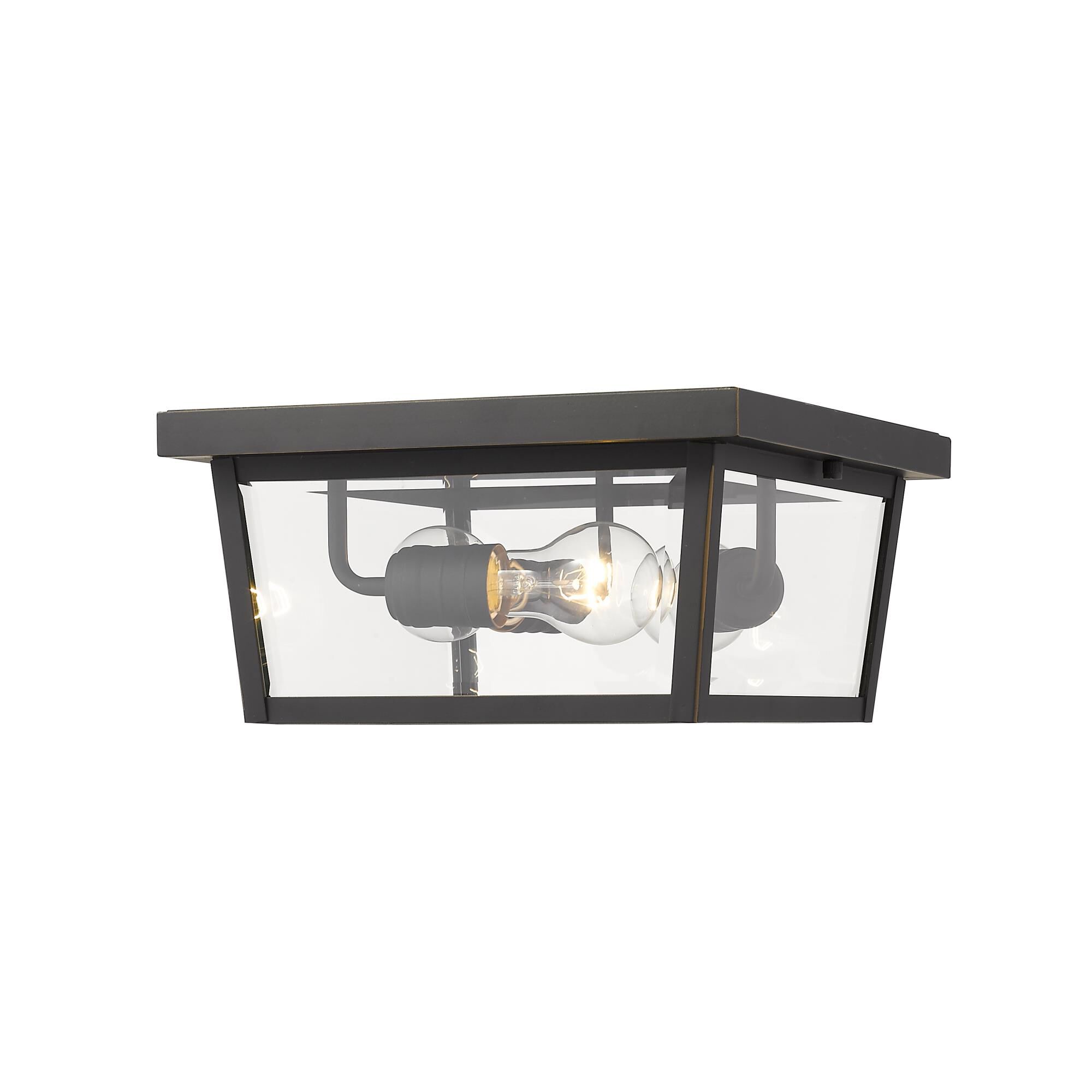 Beacon 12 Inch 3 Light Outdoor Flush Mount by Z-Lite