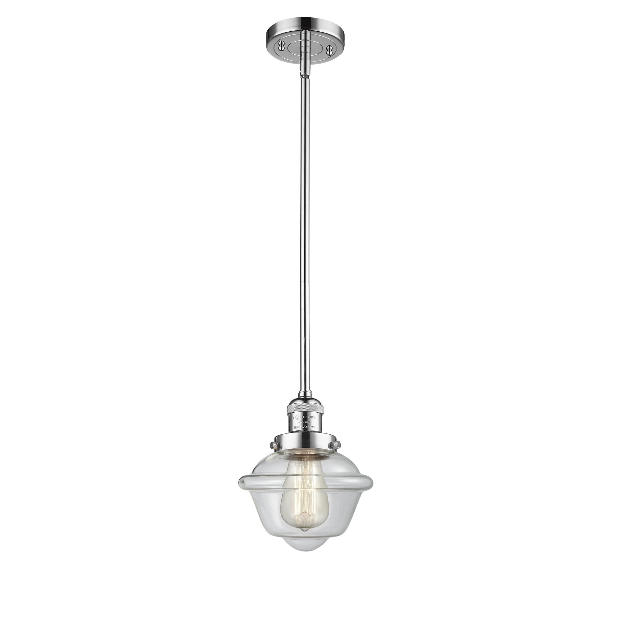 Shown in Polished Chrome finish and Clear Small Oxford glass and Stem accent