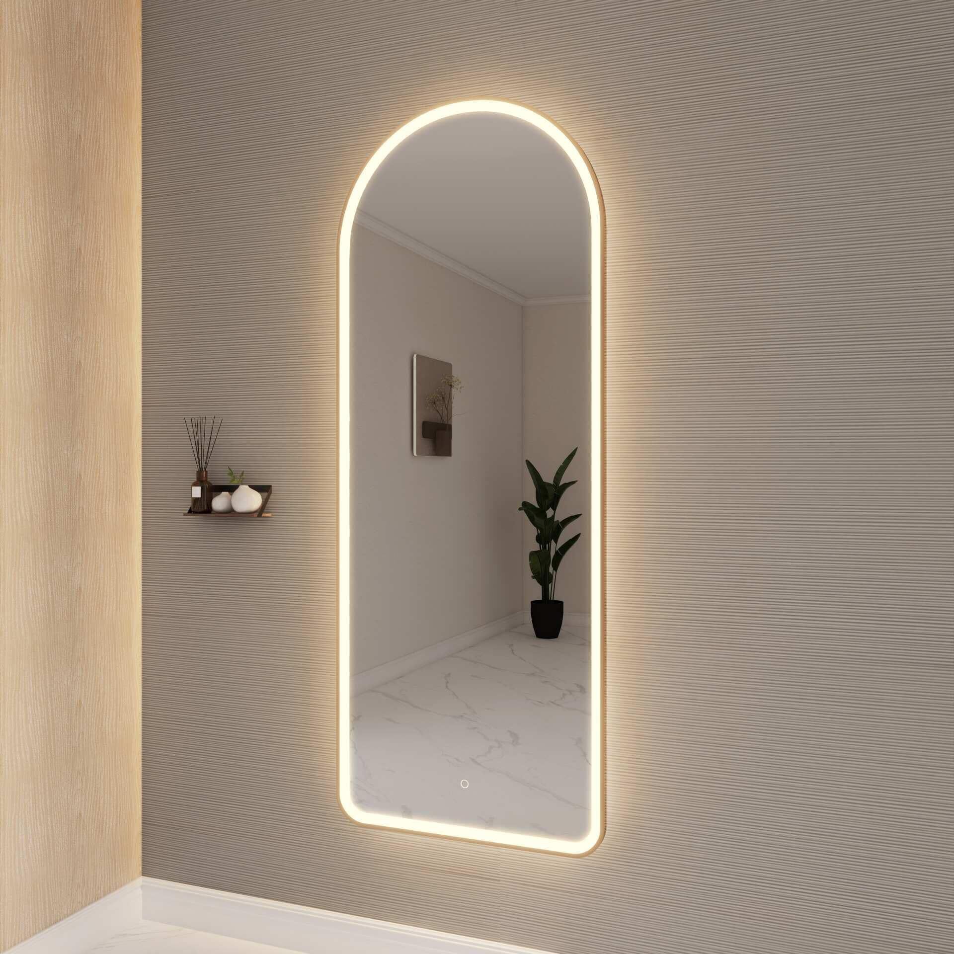 Harmoni 72 Inch Arched LED Lighted Mirror by Elegant Decor