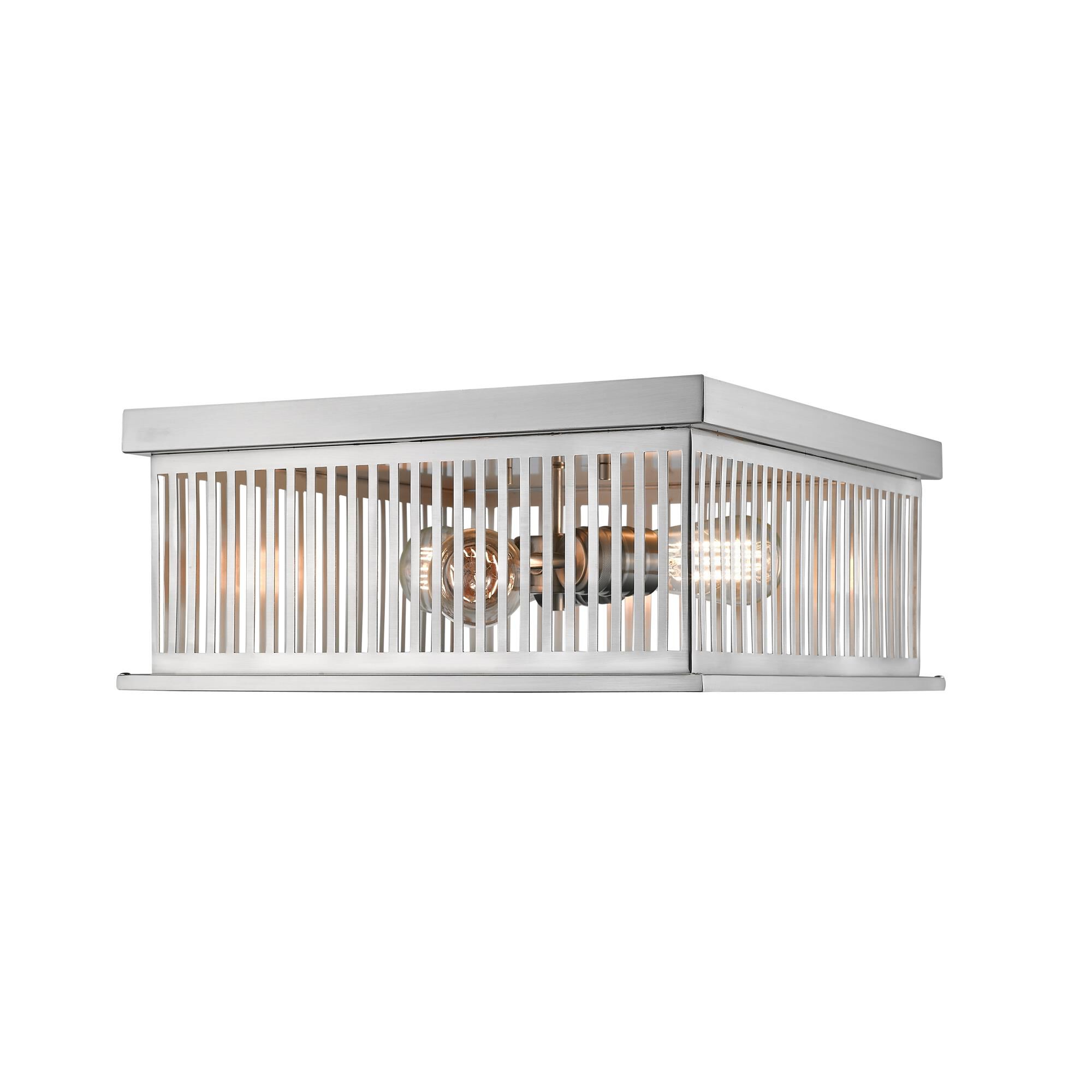 Shown in Brushed Nickel finish and Steel glass and Steel shade