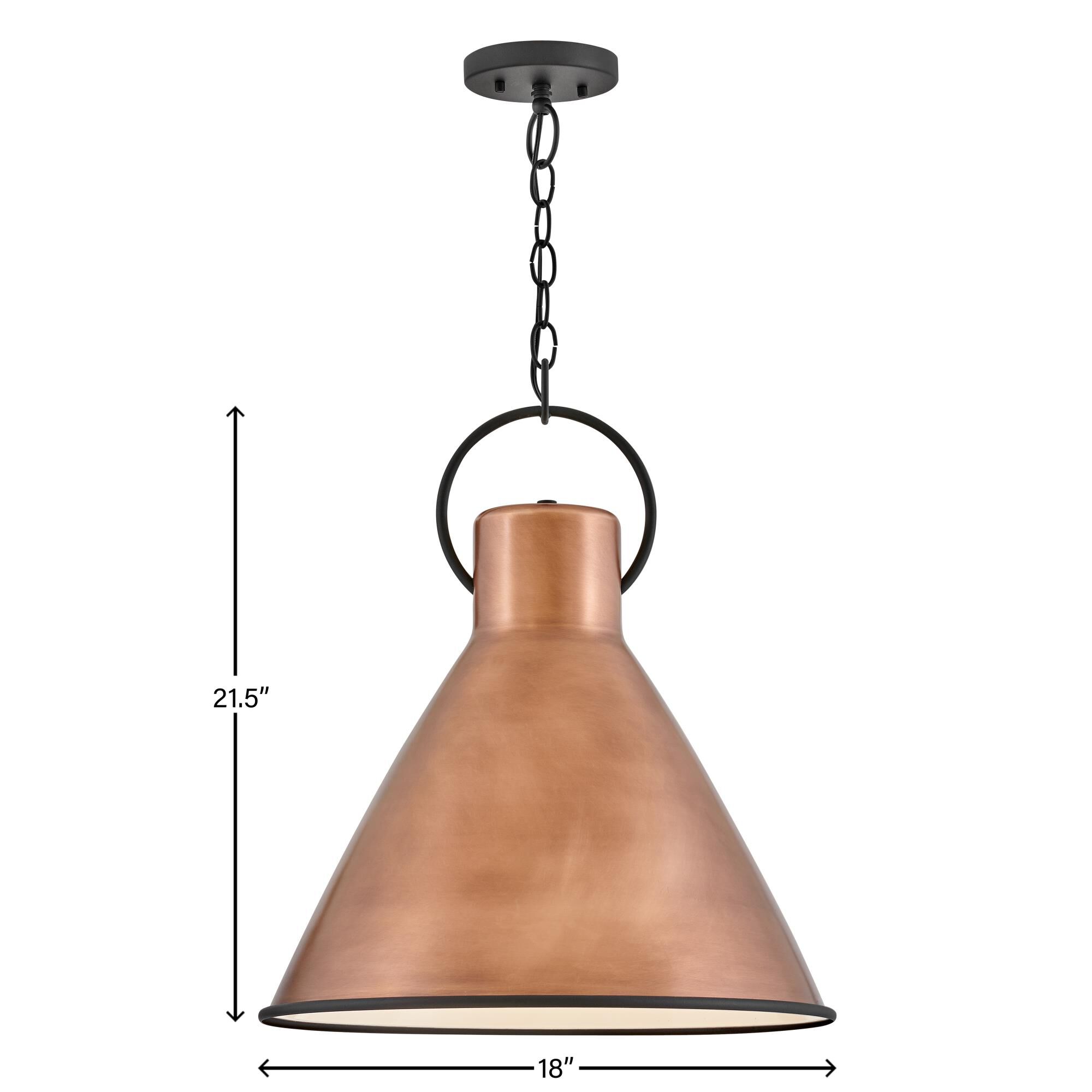 Shown in Antique Copper with Textured Black Accents finish